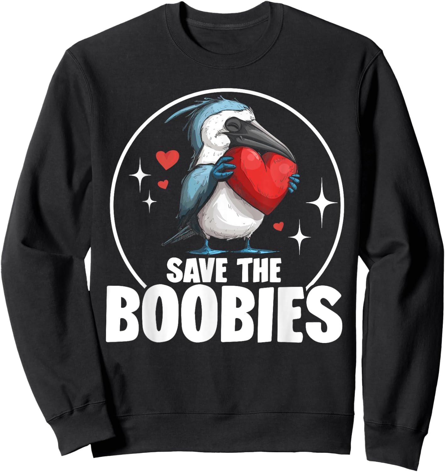 Blue Footed Booby Bird Plush Stuffed Animal Blue Foot Booty Sweatshirt - Sweatshirt | Black