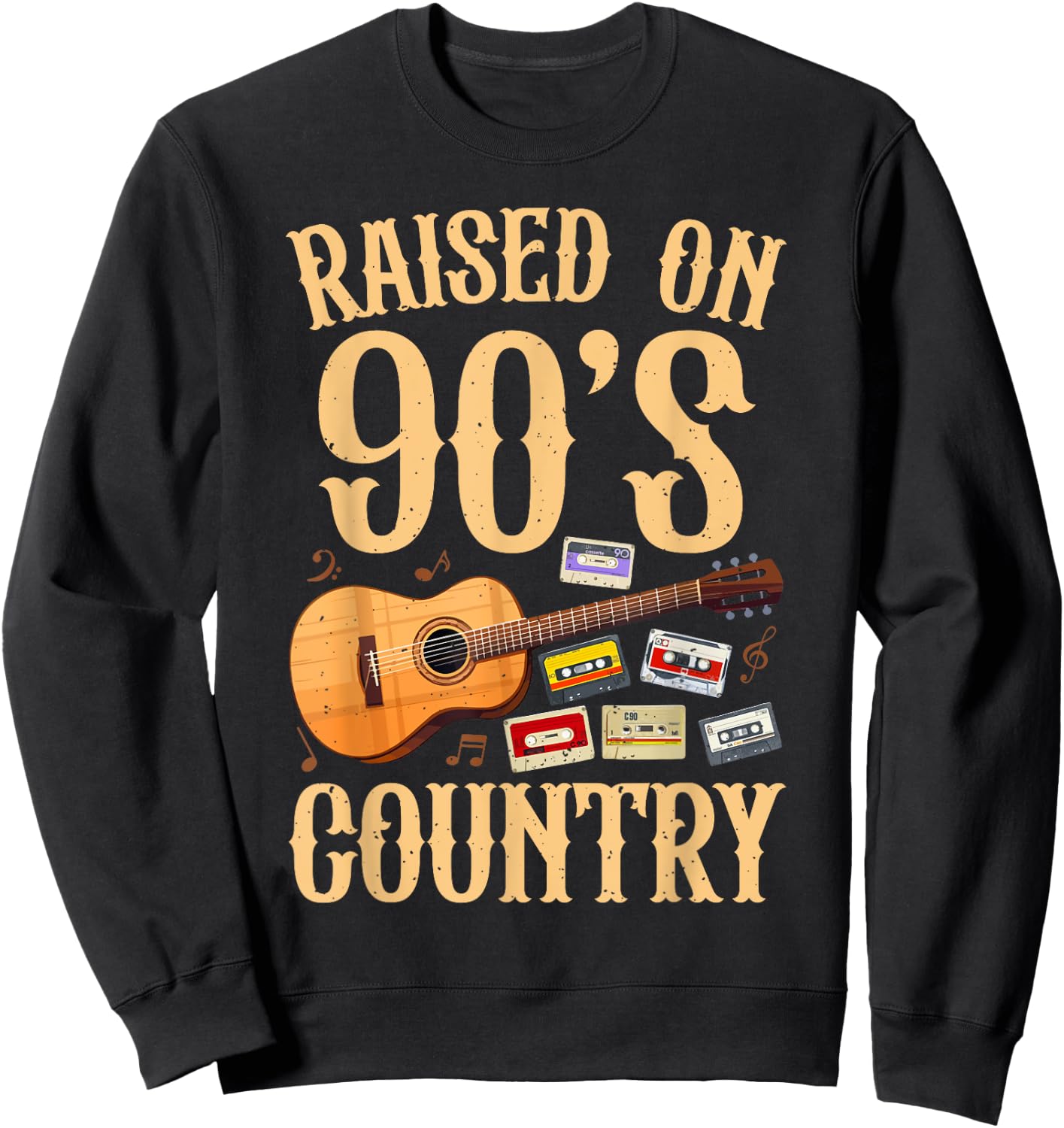 Country Music Art Women Classic 90s Country Concert Sweatshirt - Sweatshirt | Black
