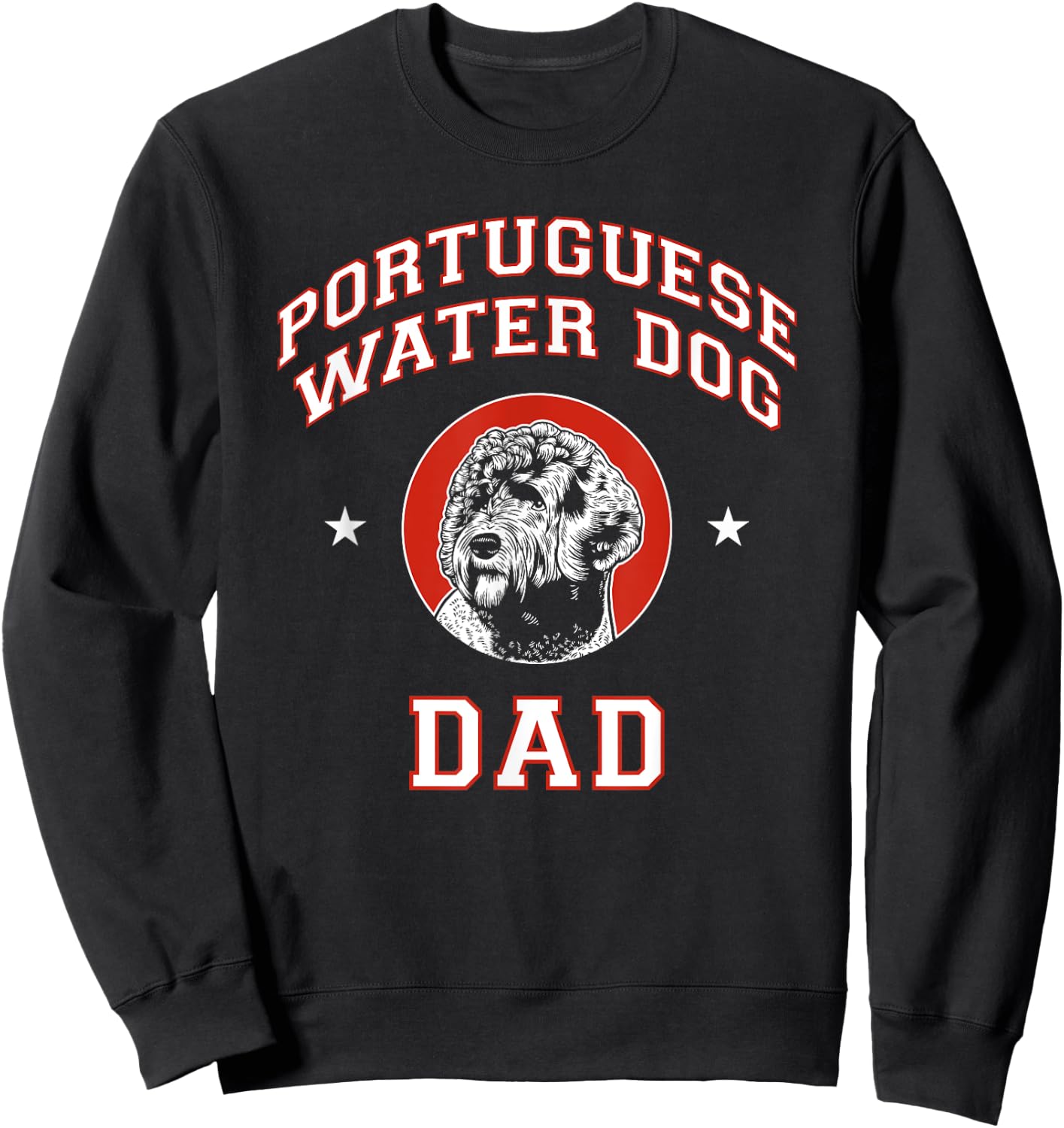 Portuguese Water Dog Dad Dog Father Women Kids Sweatshirt - Sweatshirt | Black