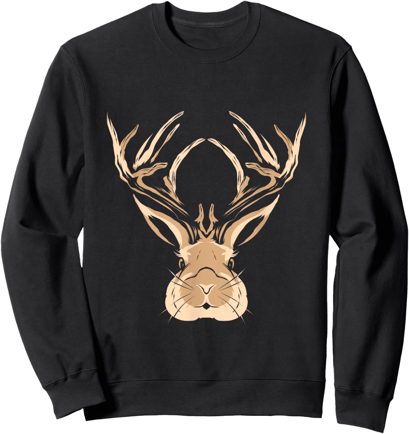 Jackalope Head Gift Sweatshirt - Sweatshirt | Black