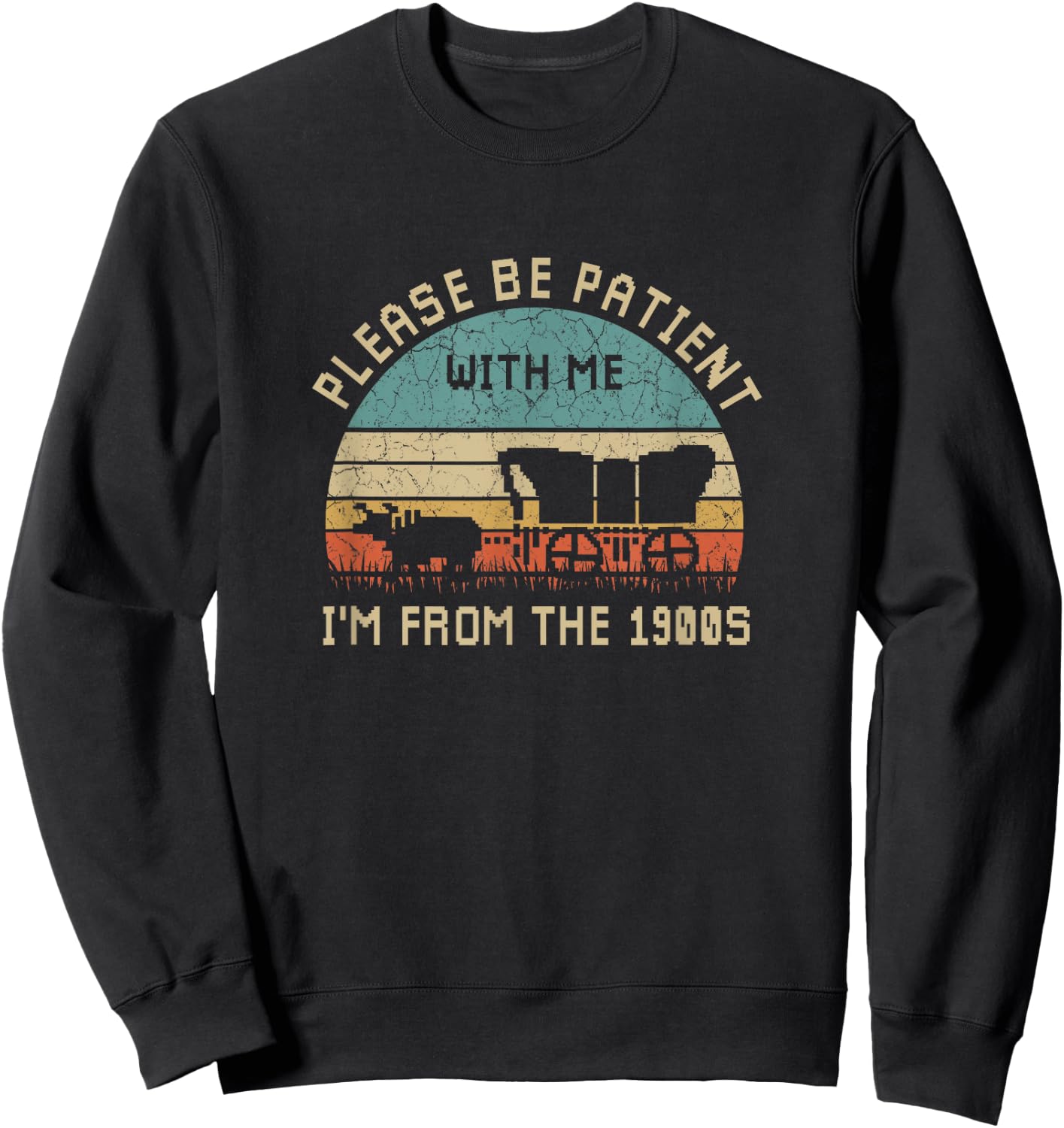 Please Be Patient With Me I'm From The 1900s Vintage Sweatshirt - Sweatshirt | Black