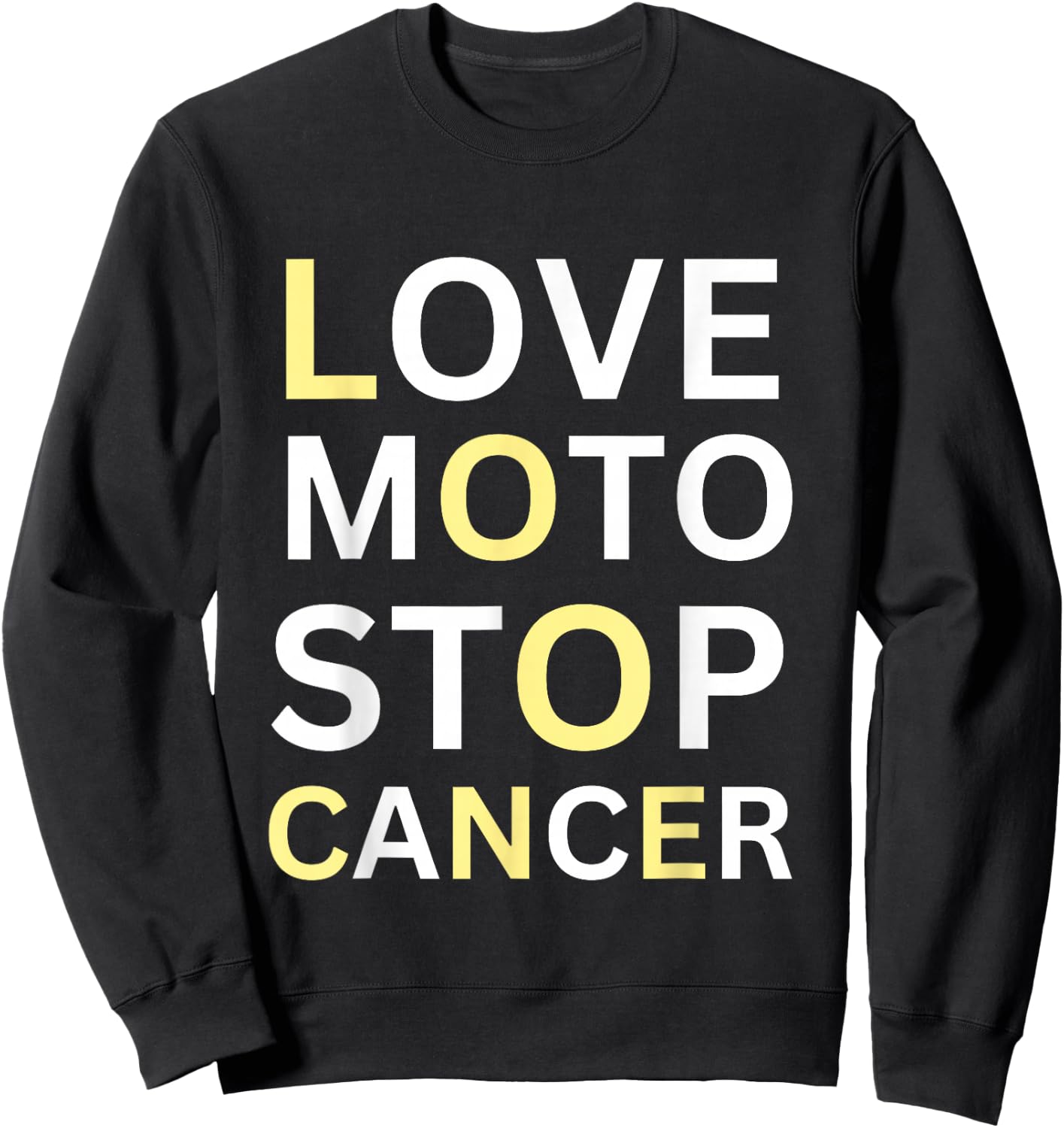 Love Moto Stop Cancer Sweatshirt - Sweatshirt | Black