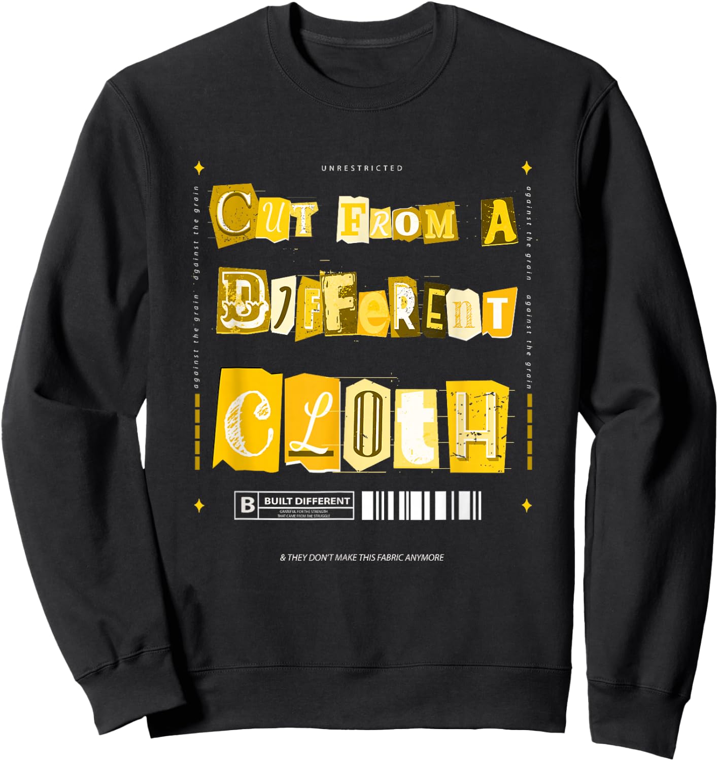 University Varsity-Gold Cut From A Different Cloth Yellow Sweatshirt - Sweatshirt | Black