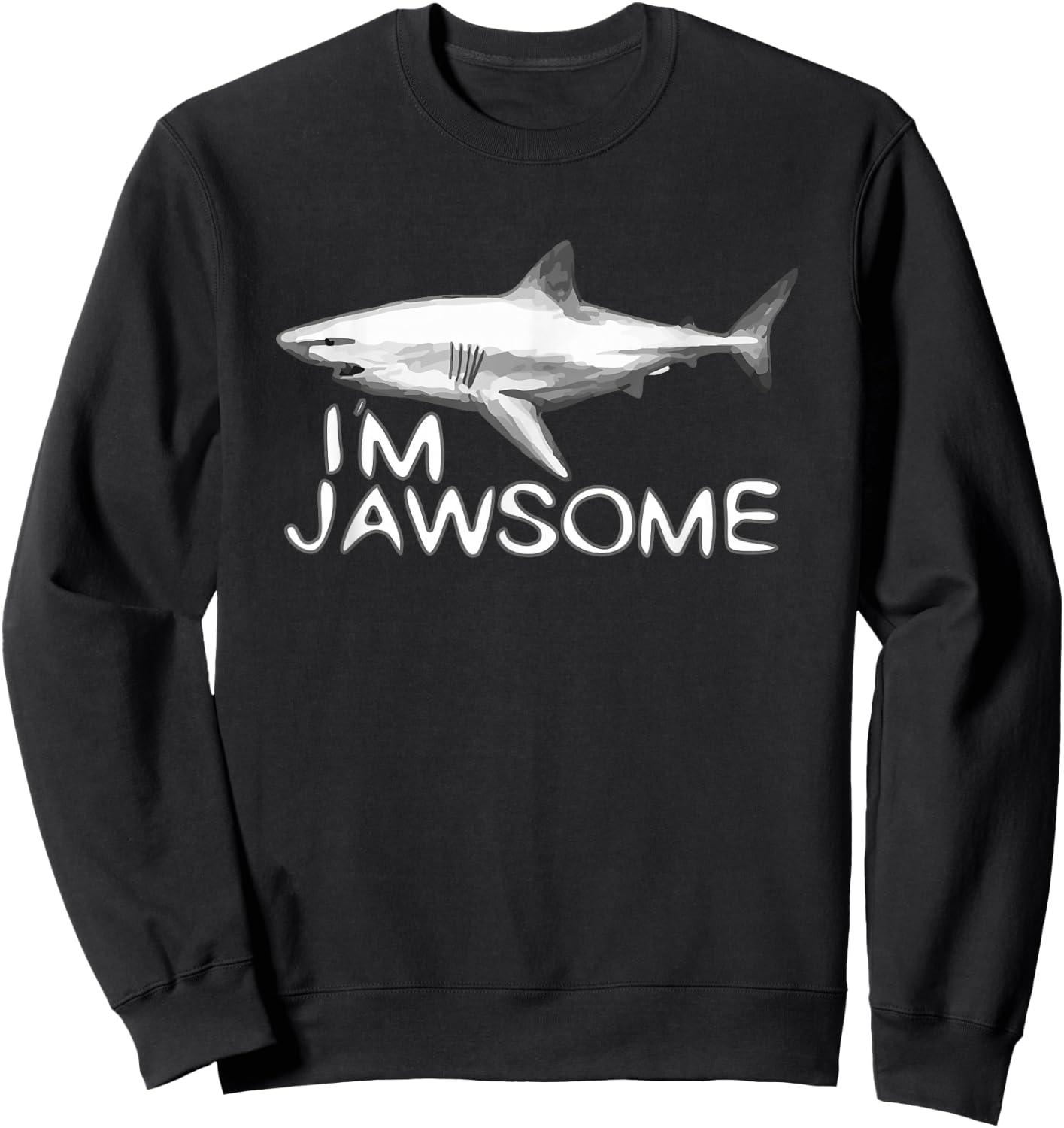 I'm Jawsome Shark Graphic for Boys Sweatshirt - Sweatshirt | Black