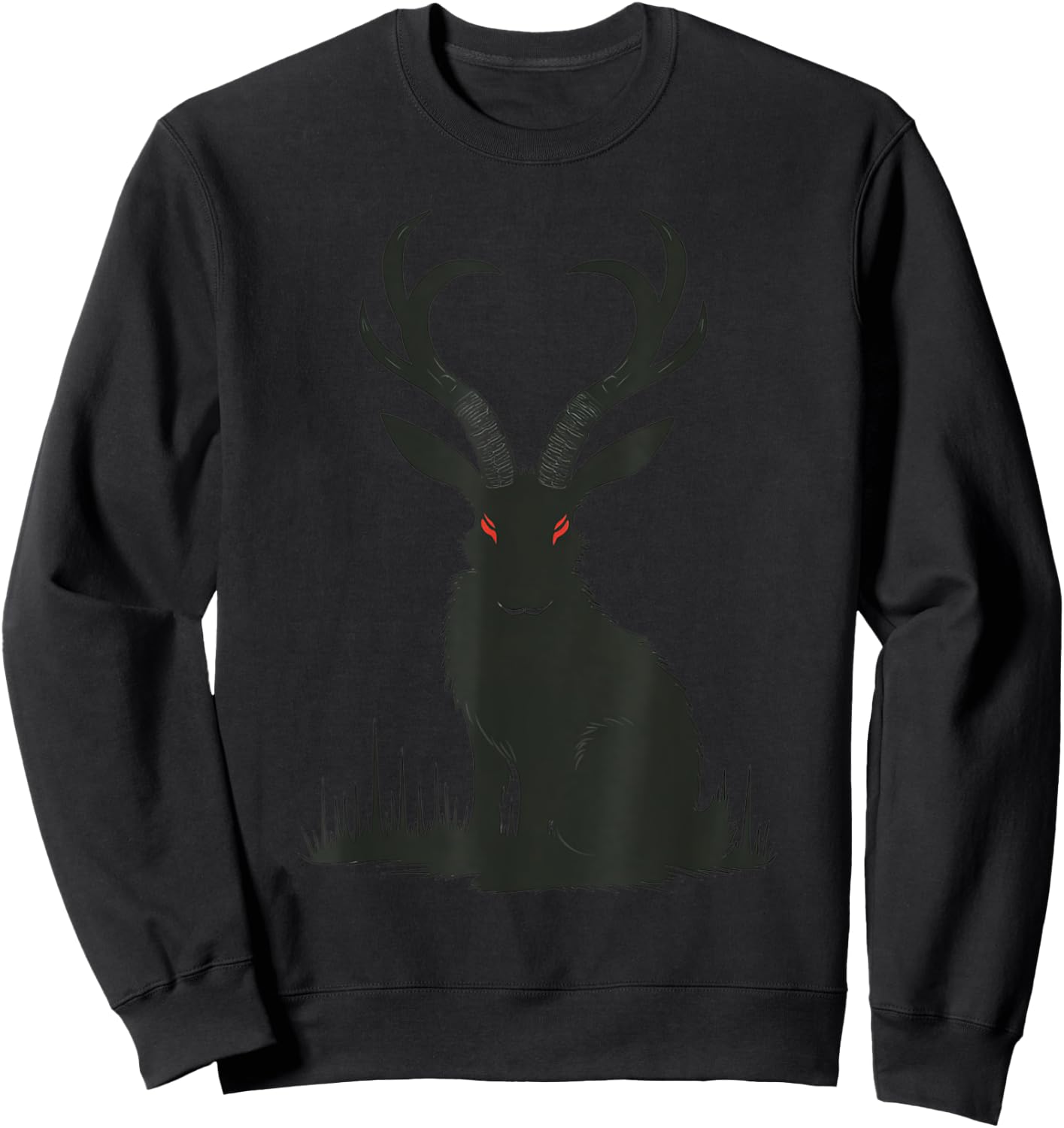 Jackalope Cryptid Women And Kids! Rabbit Silhouette Sweatshirt - Sweatshirt | Black