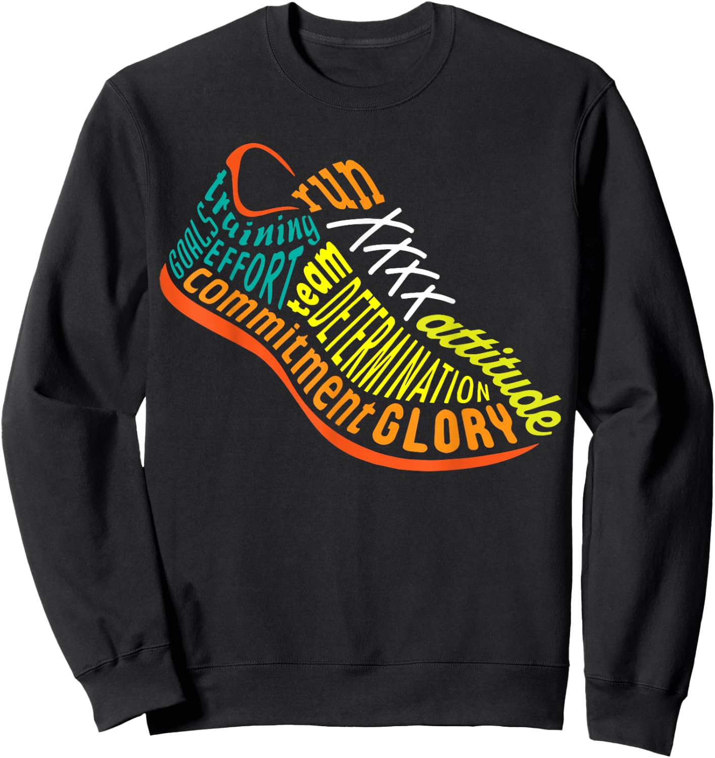 .-Runners-. Long Distance Runner XC Running Cross Country Training , Small, Black Sweatshirt - Sweatshirt | Black