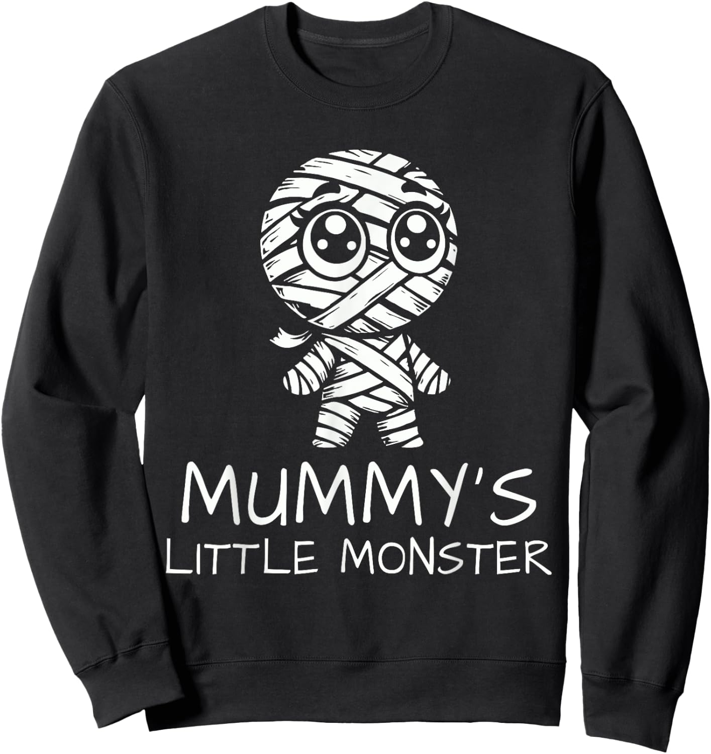Mummy's Little Monster Halloween Costume Sweatshirt - Sweatshirt | Black