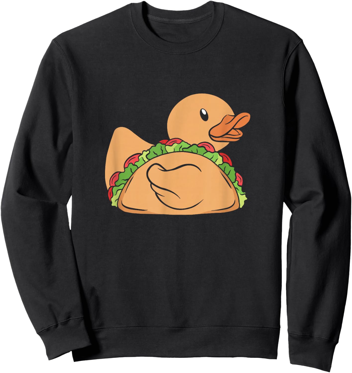 Rubber Duck Funny Taco Duck Sweatshirt - Sweatshirt | Black