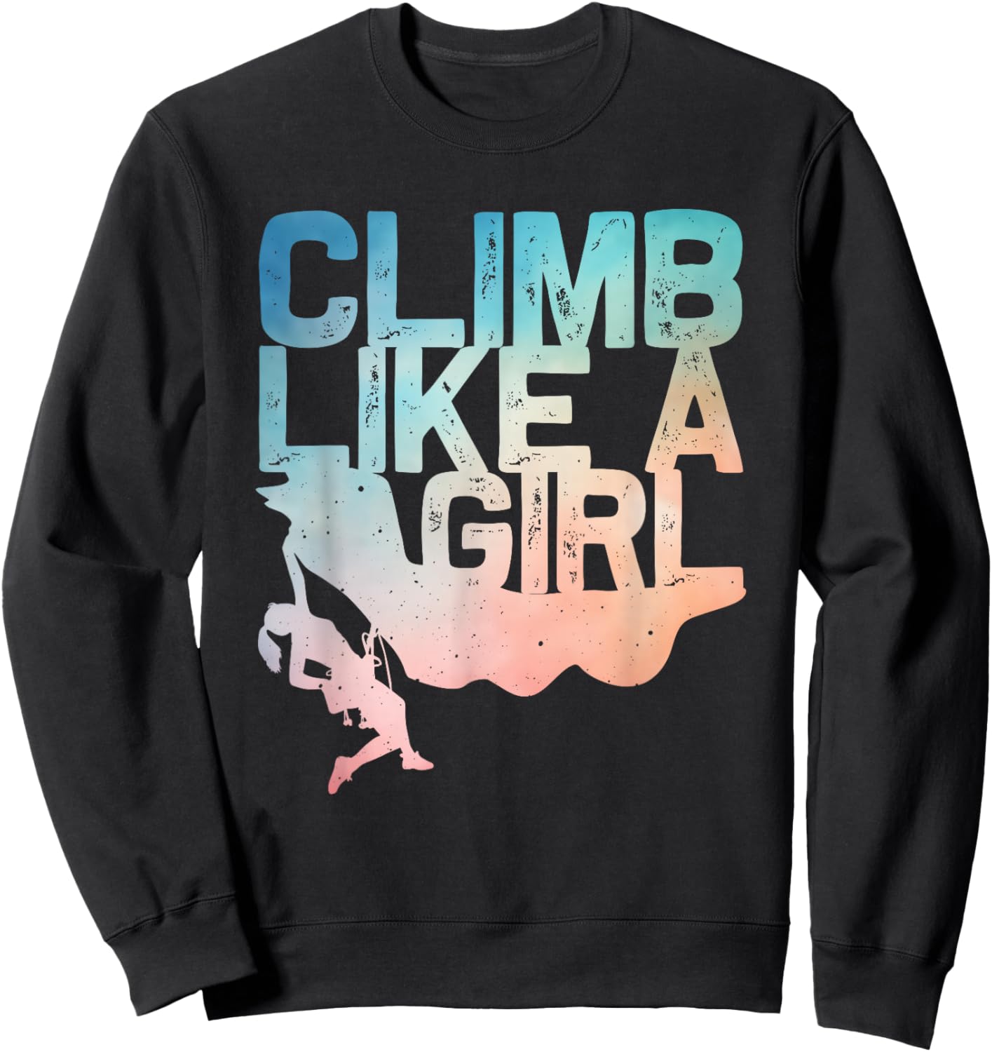Funny Rock Climbing Design For Girls Women Kids Rock Climber Sweatshirt - Sweatshirt | Black