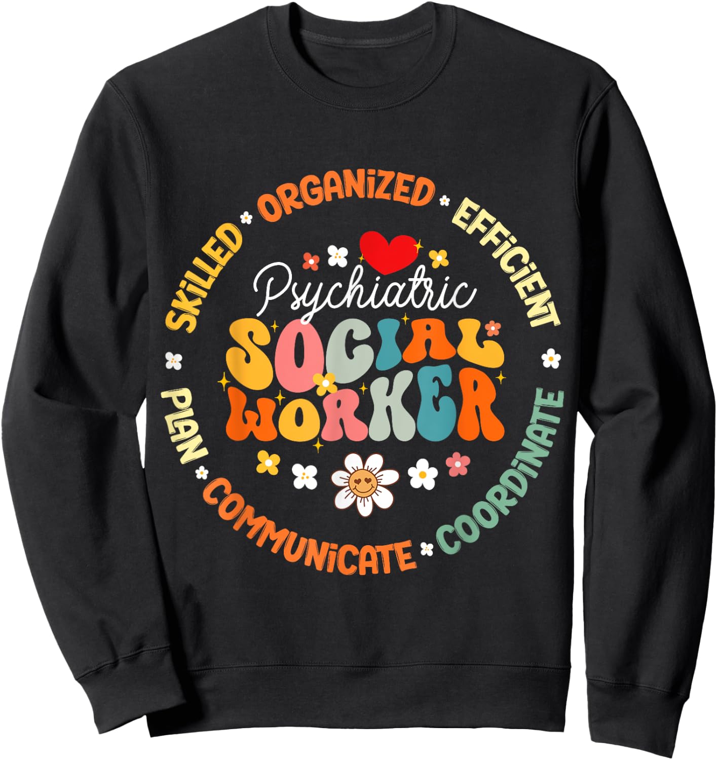 Psychiatric Social Worker Squad Back to School Sweatshirt - Sweatshirt | Black
