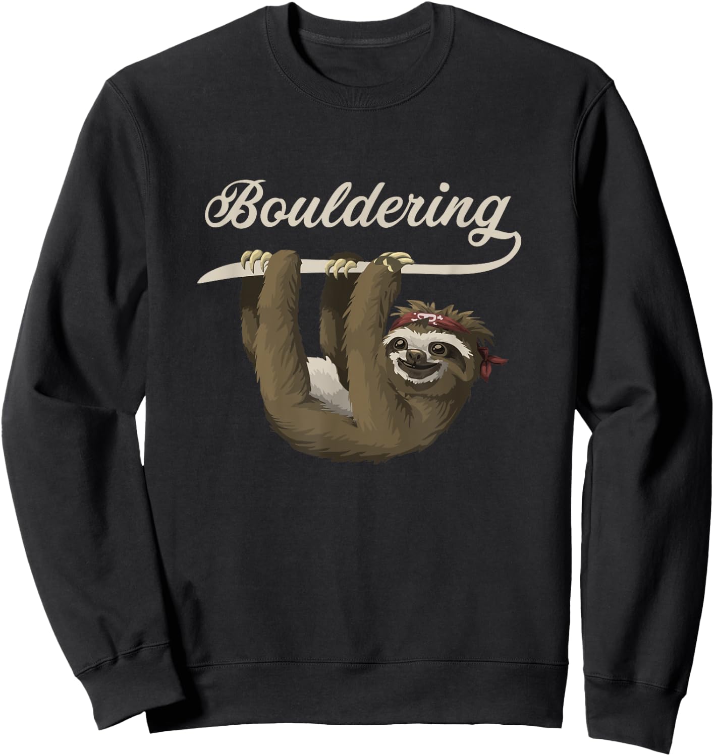 Boulder Climbing Sloth Bouldering Sweatshirt - Sweatshirt | Black