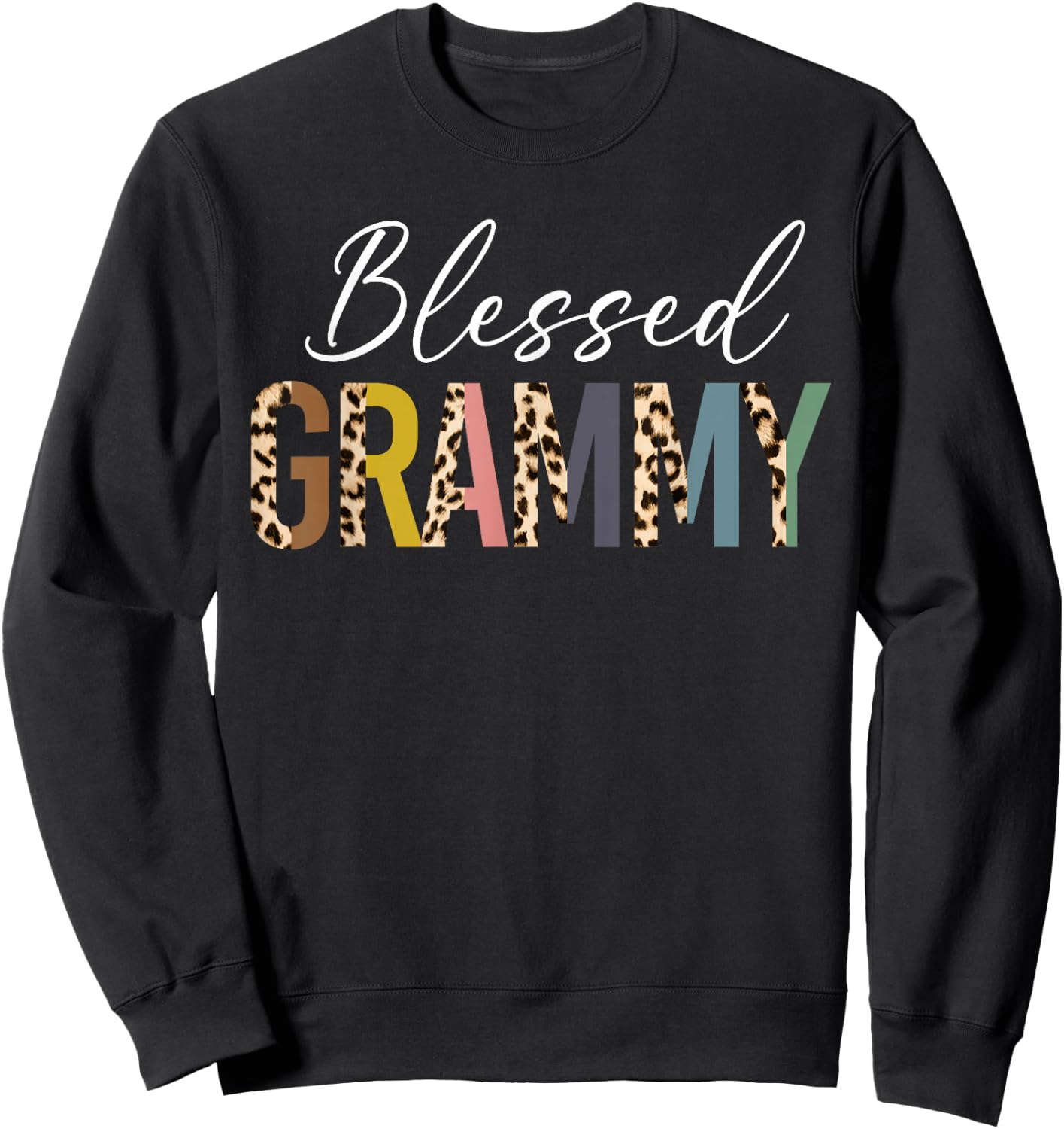 Blessed Grammy for Grandma Grammie Grandmother Announcement Sweatshirt - Sweatshirt | Black