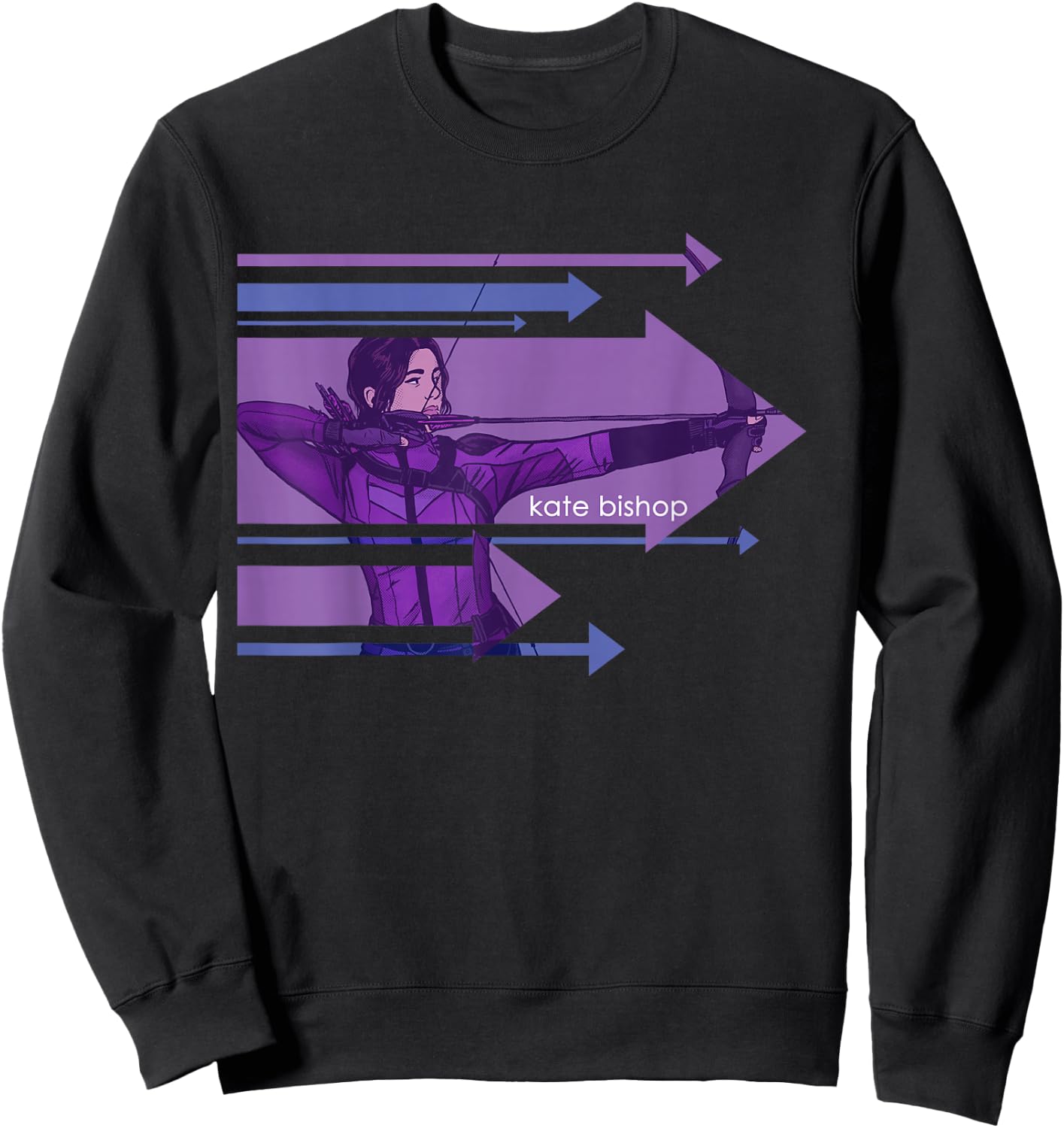 Marvel Hawkeye Kate Bishop Arrows Sweatshirt - Sweatshirt | Black