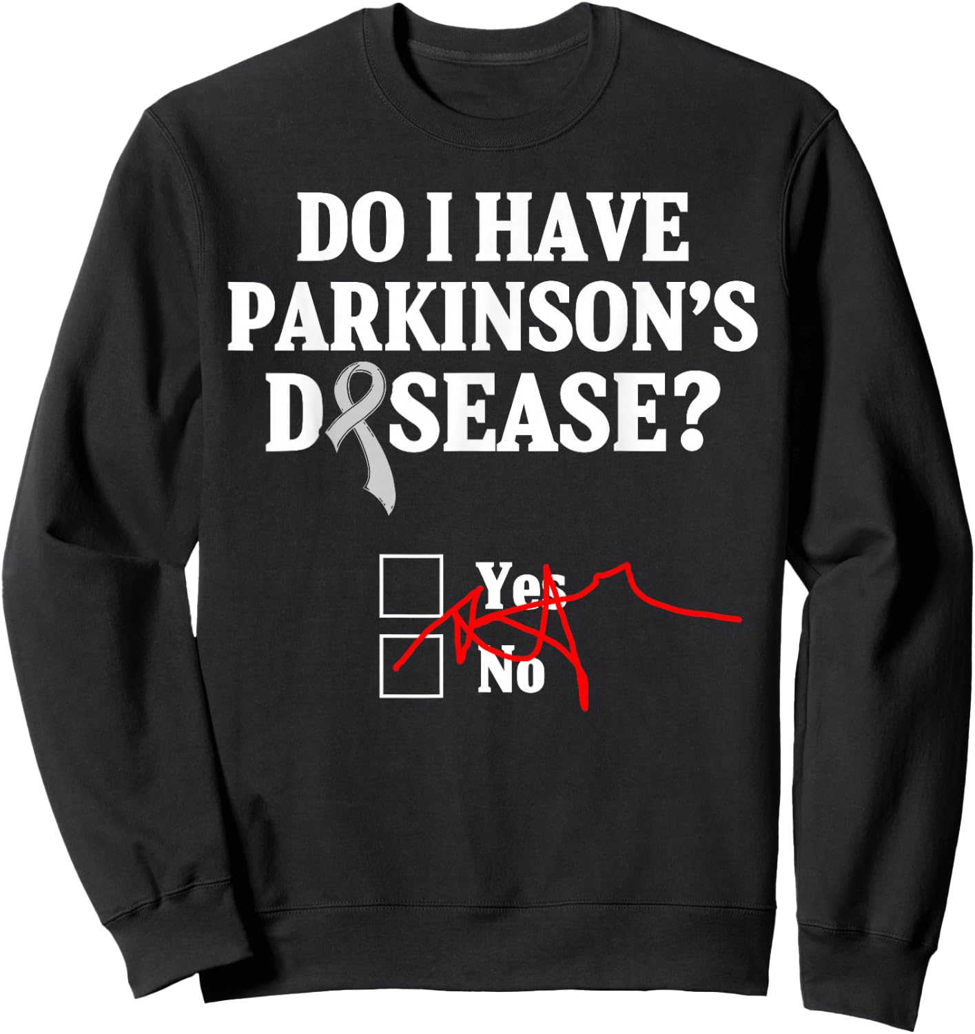 Parkinsons Disease Awareness Yes No Warrior Survivor Sweatshirt - Sweatshirt | Black