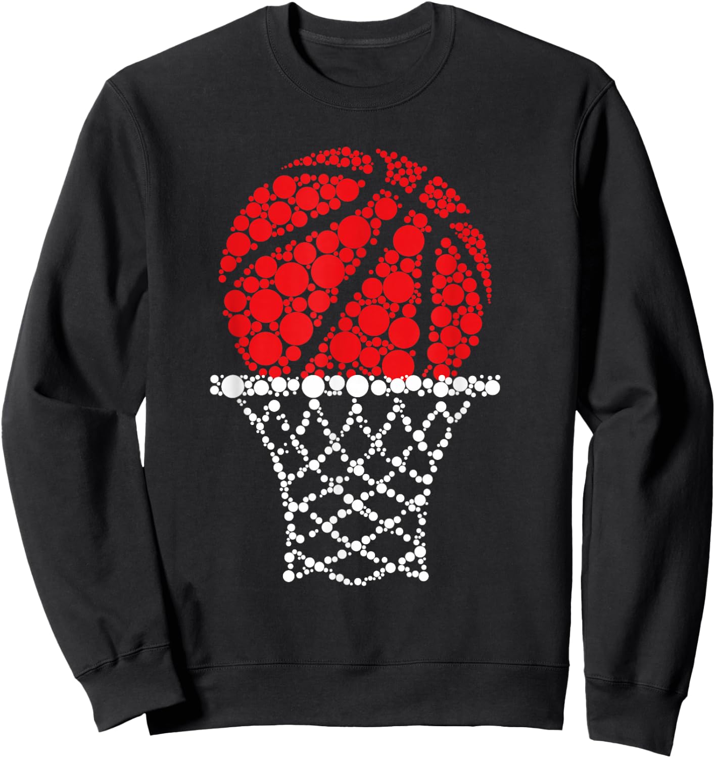 Basketball Dots Happy Dot Day For Kids Man Woman Sweatshirt - Sweatshirt | Black