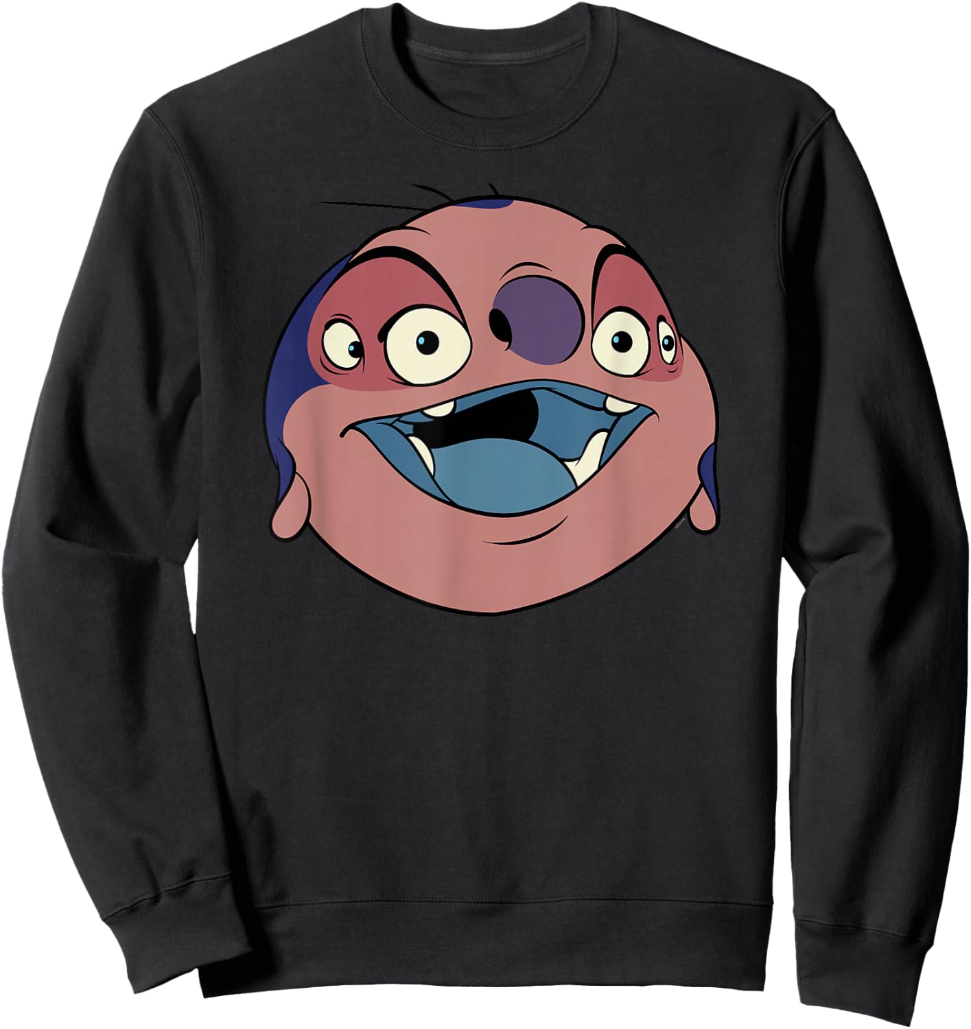 Disney Lilo & Stitch Jumba Jookiba Smiling Big Face Costume Sweatshirt - Sweatshirt | Black