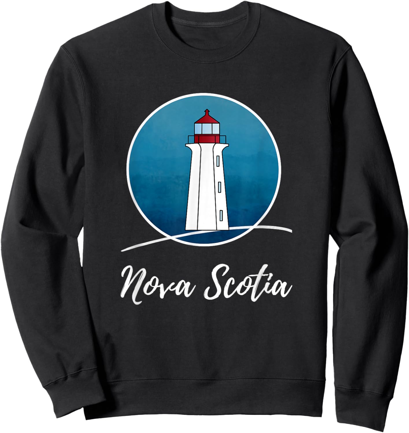 Nova Scotia Lighthouse Peggys Point Sweatshirt - Sweatshirt | Black