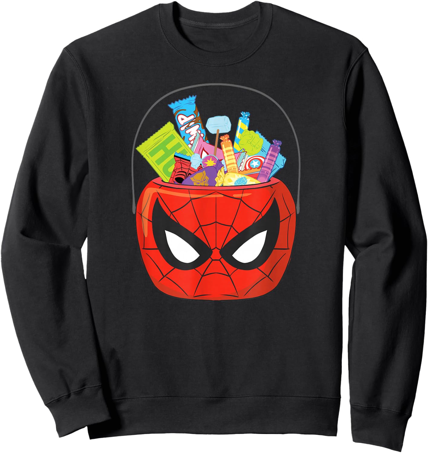 Marvel Spider-Man Halloween Trick or Treat Candy Bucket Sweatshirt - Sweatshirt | Black