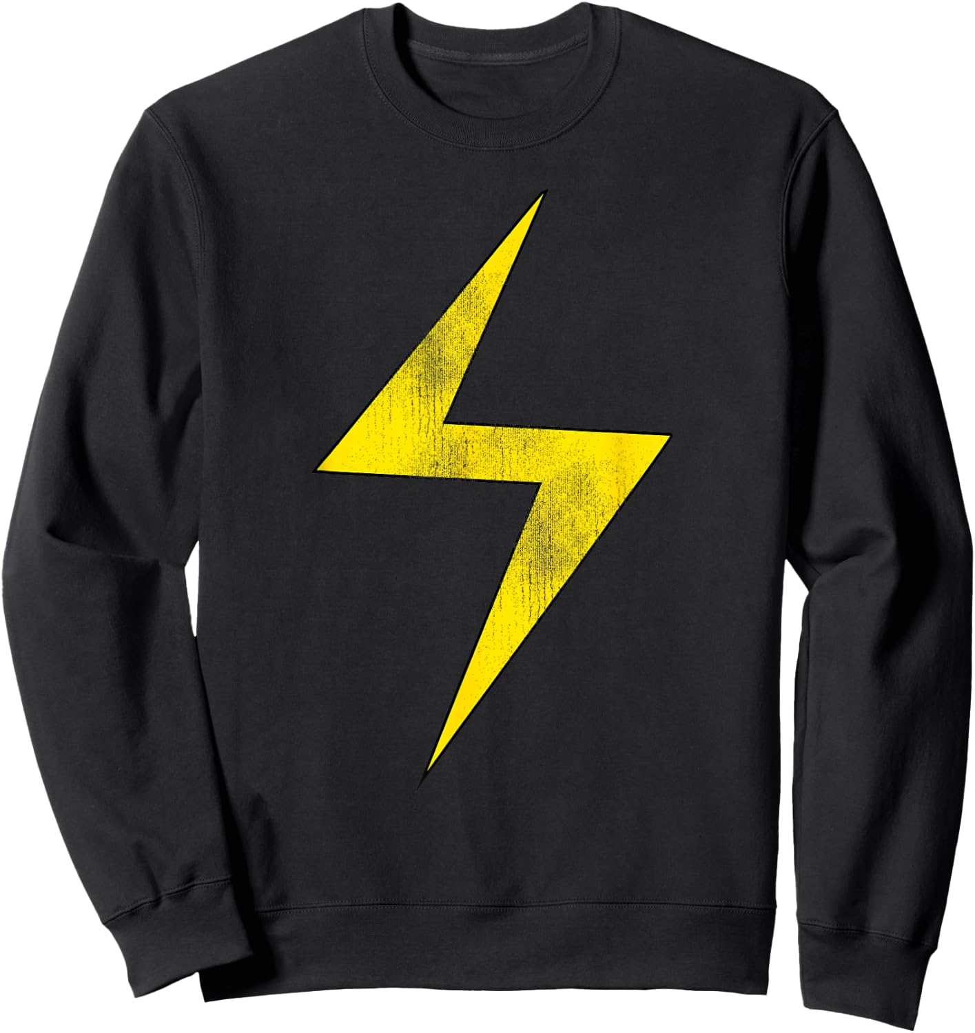Marvel Ms. Marvel Vintage Lightning Bolt Comic Icon Sweatshirt - Sweatshirt | Black