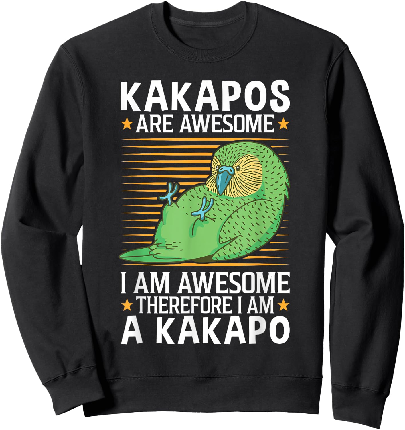 Kakapos are awesome New Zealand owl parrot Kakapo Sweatshirt - Sweatshirt | Black