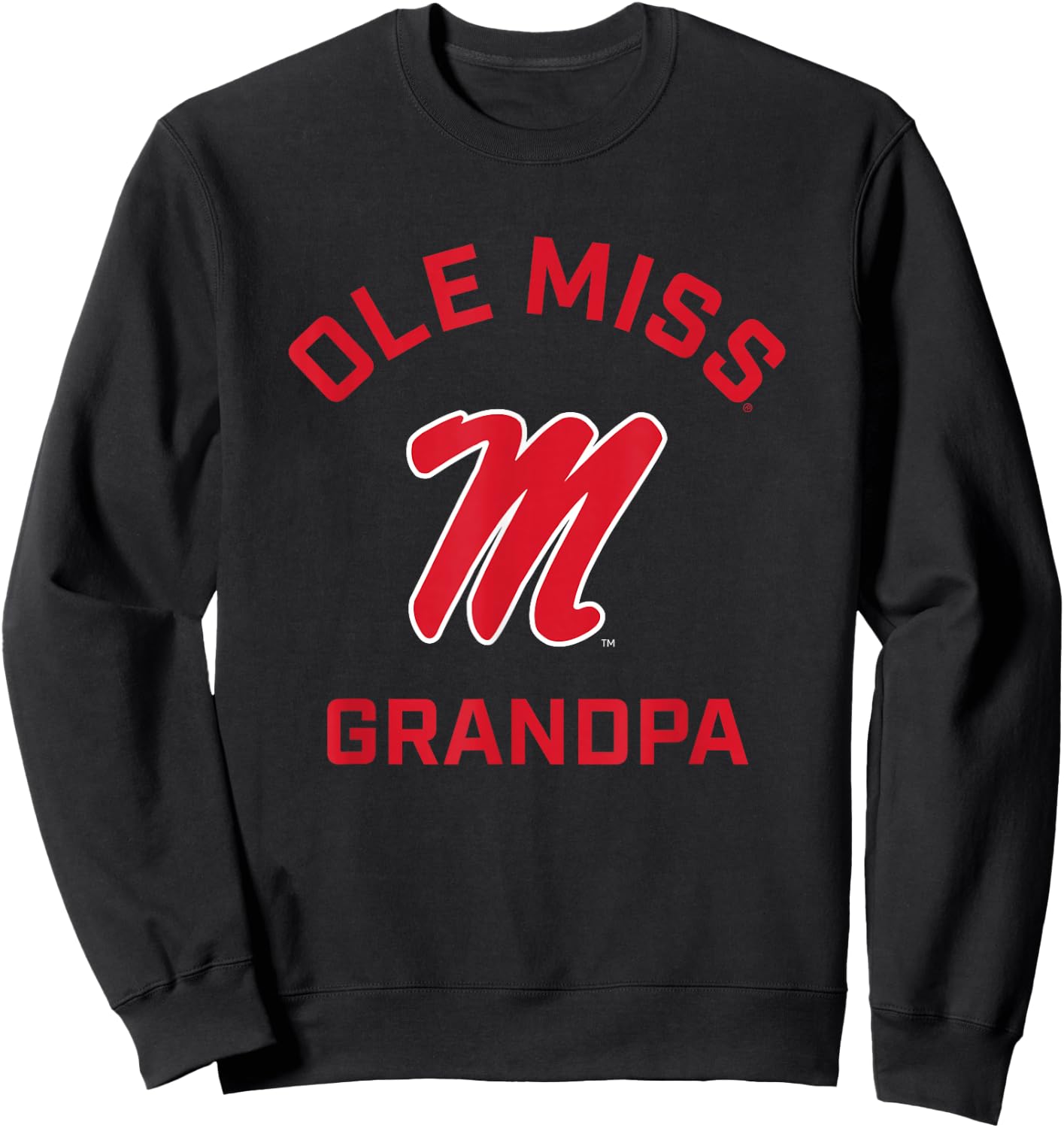 Ole Miss Rebels Arched Grandpa Sweatshirt - Sweatshirt | Black