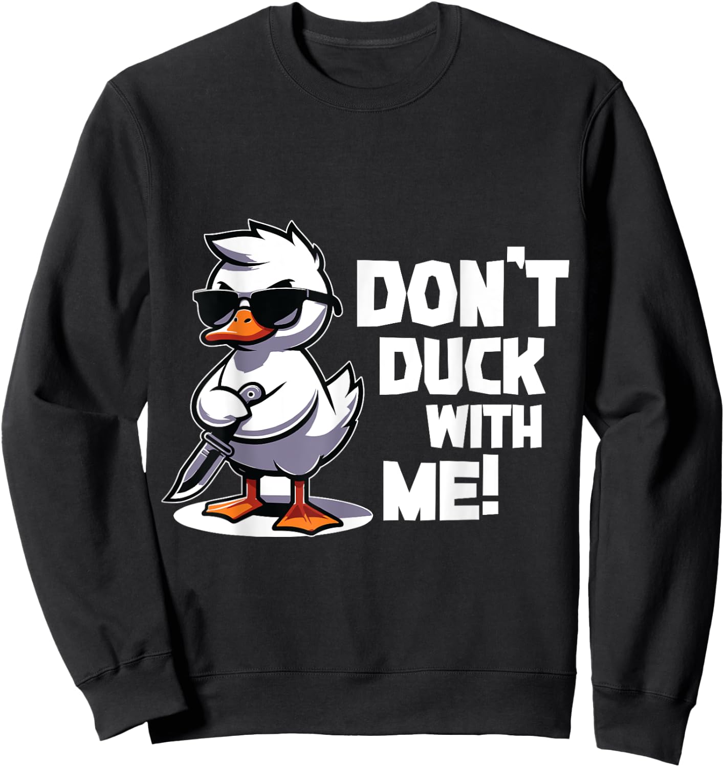 Duck Lover Art Men Women Boys Girls Rubber Duck Funny Ducks Sweatshirt - Sweatshirt | Black