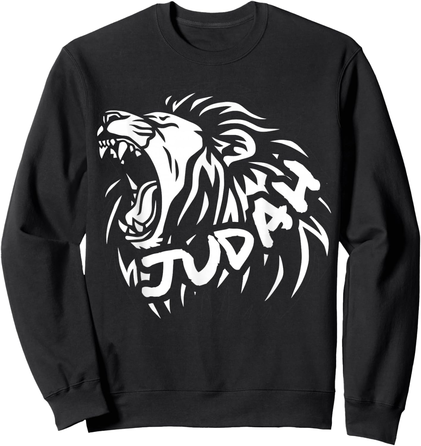 Hebrew Israelite Lion of Judah Yah Yahweh Design Sweatshirt - Sweatshirt | Black