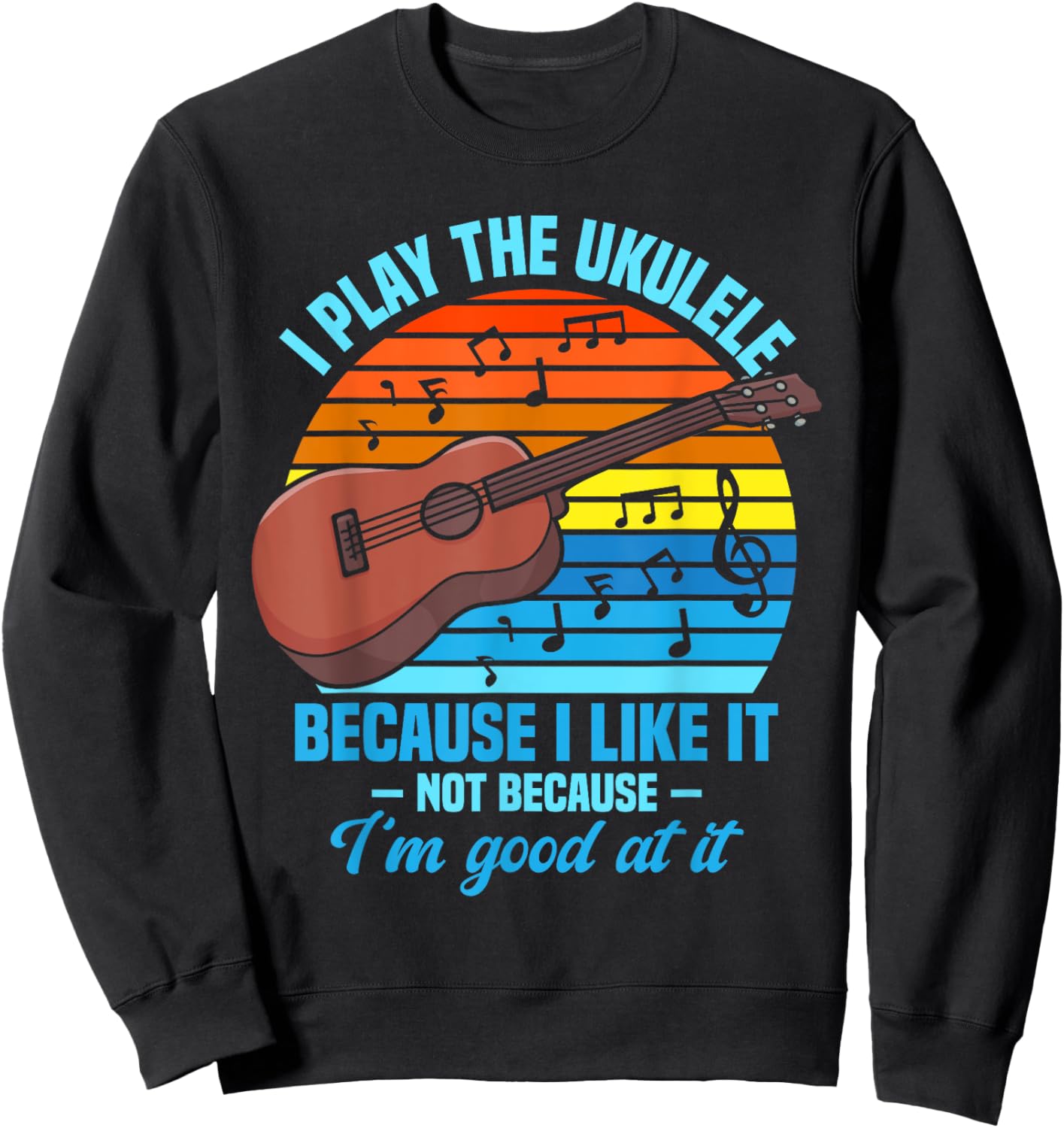 Guitar Ukelele Sweatshirt - Sweatshirt | Black