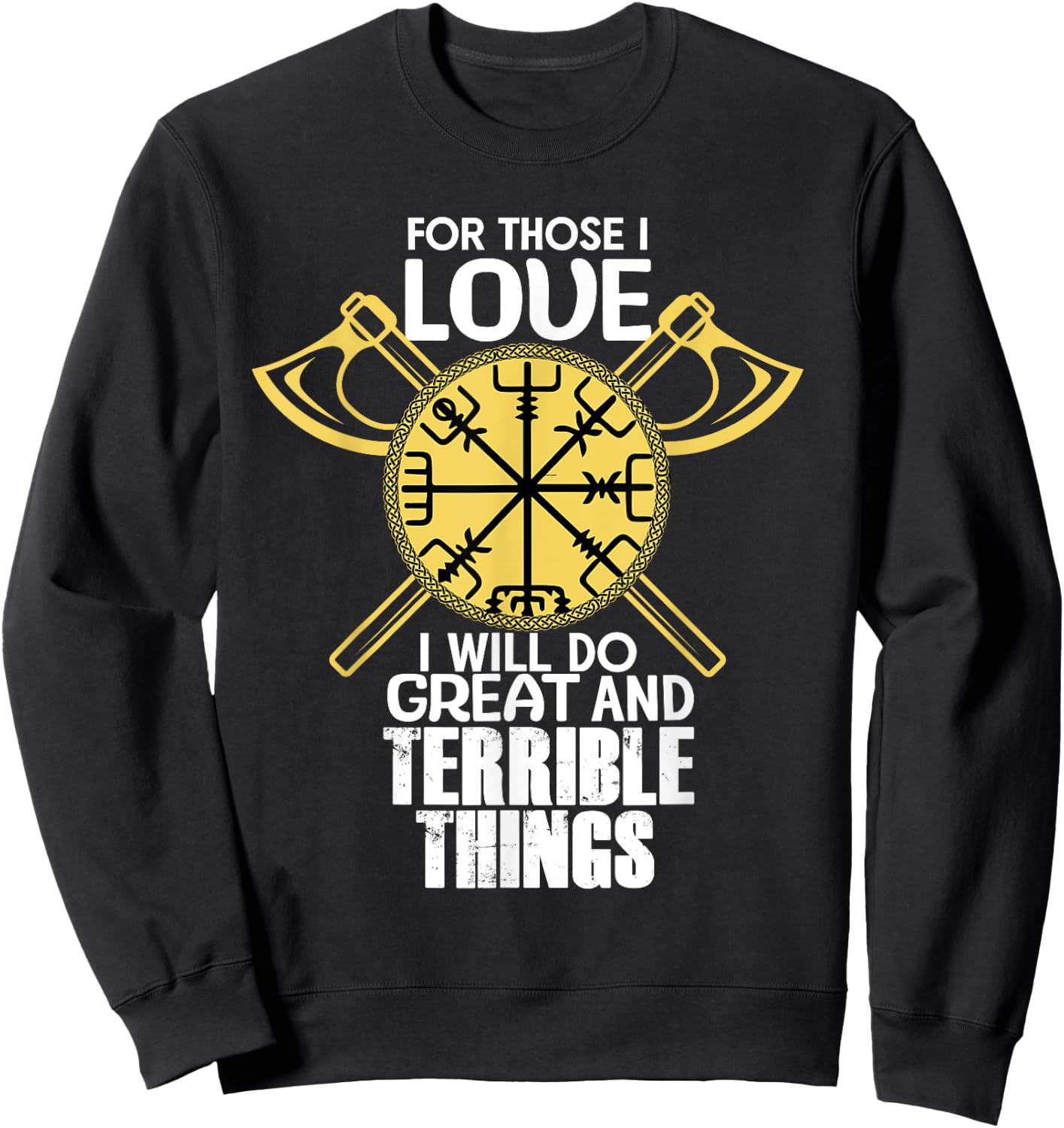 Viking Warrior Scandinavia Nordic Mythology Gift Sweatshirt - Sweatshirt | Black