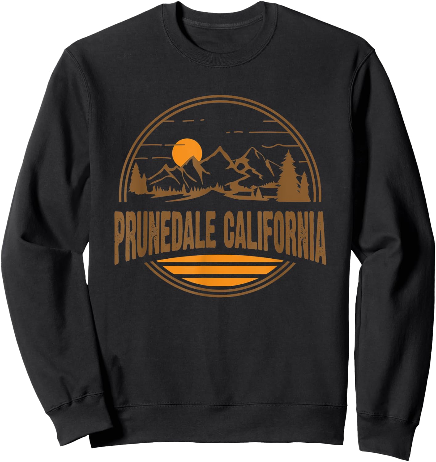 Vintage Prunedale, California Mountain Hiking Souvenir Print Sweatshirt - Sweatshirt | Black