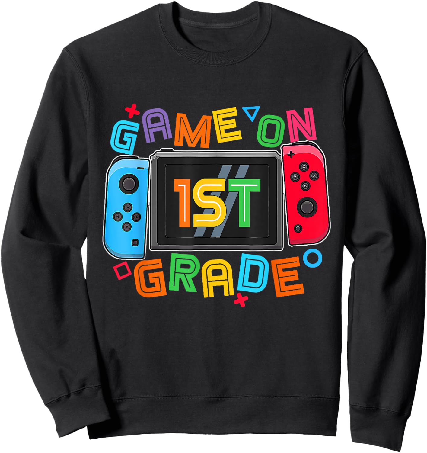 Game On 1st Grade Gamer Boys Kids Back To School First Day Sweatshirt - Sweatshirt | Black