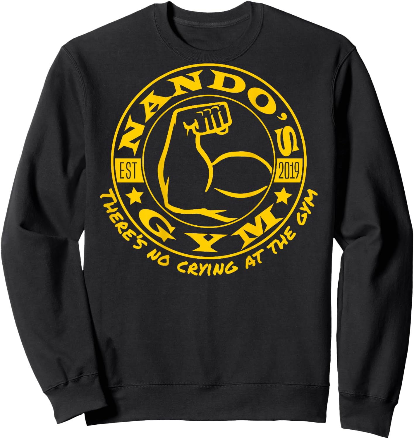 Nando's Gym - Back Only - Ng003 Sweatshirt - Sweatshirt | Black