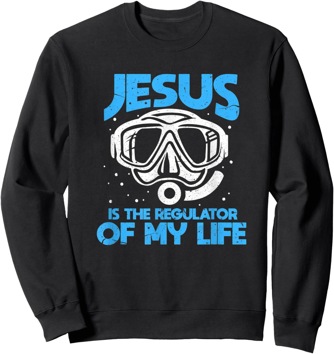 Jesus Regulator Diving Ocean Freediving Sea Apnea Dive Gift Sweatshirt - Sweatshirt | Black