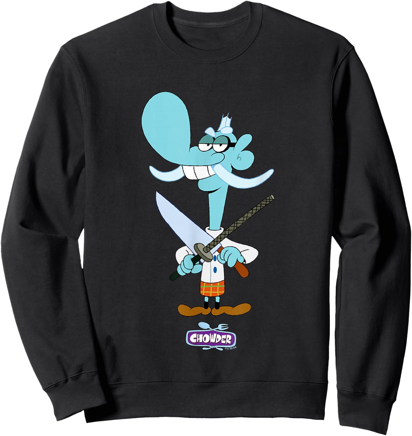 Chowder Mung Daal Sharpening A Knife Serious Face Sweatshirt - Sweatshirt | Black