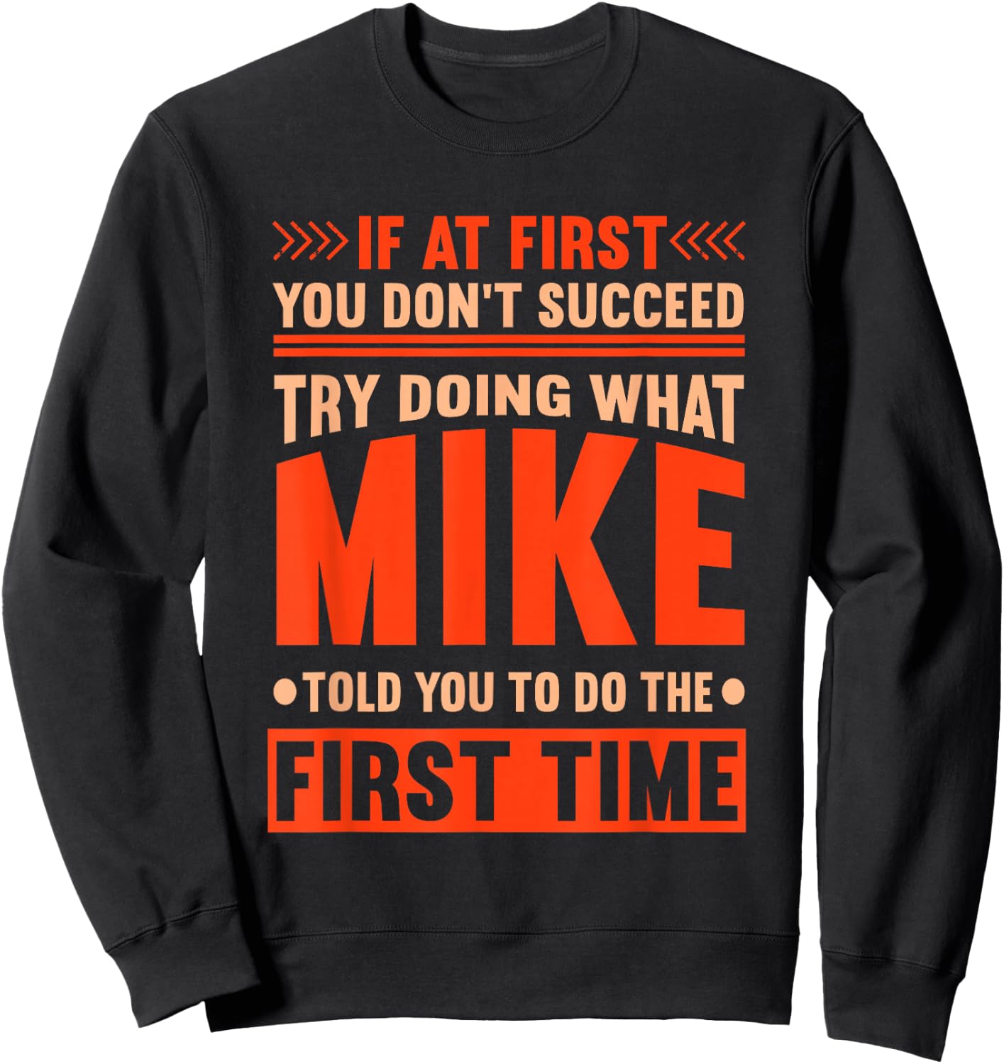 The World Needs More Mikes Quote Funny Mike Name Sweatshirt - Sweatshirt | Black