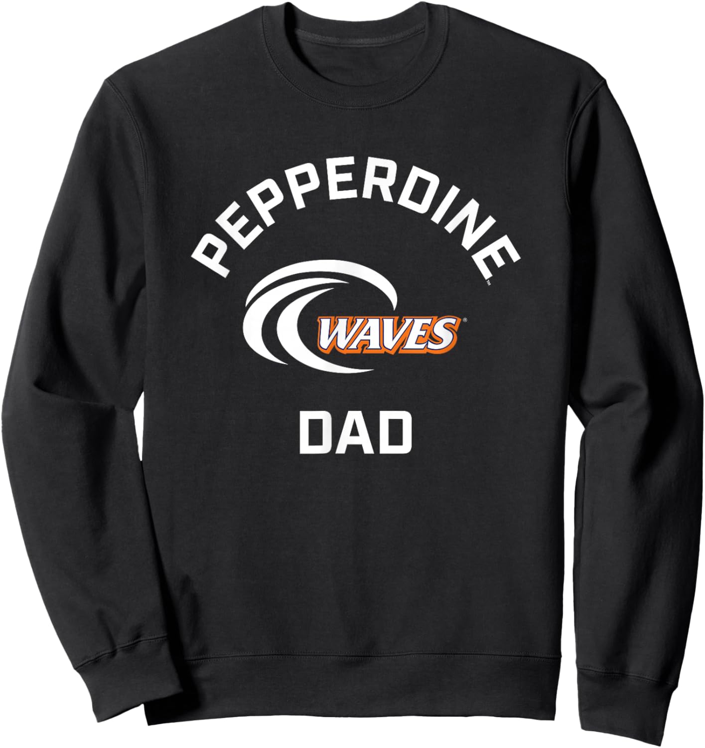 Pepperdine University Waves Arched Dad Sweatshirt - Sweatshirt | Black