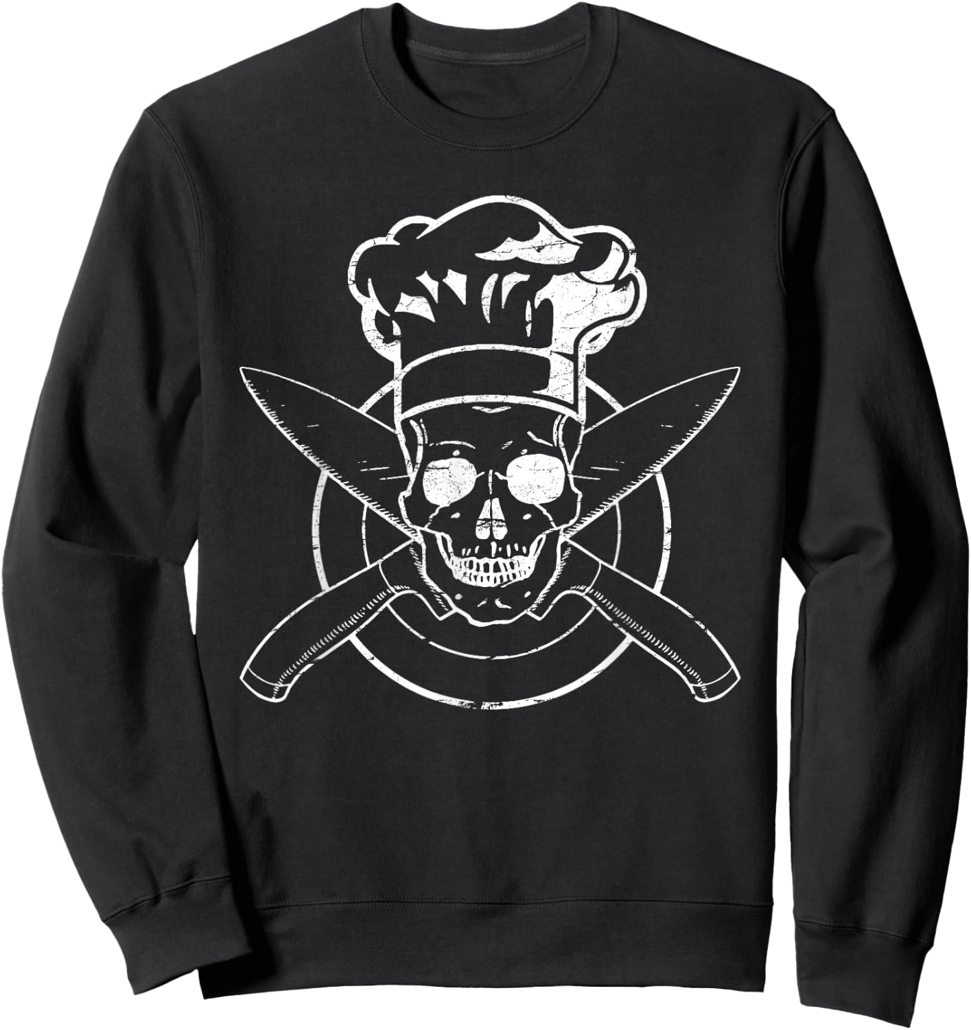 Chef Shirt Skull Chef's Hat Cooking BBQ Grilling Gift Sweatshirt - Sweatshirt | Black