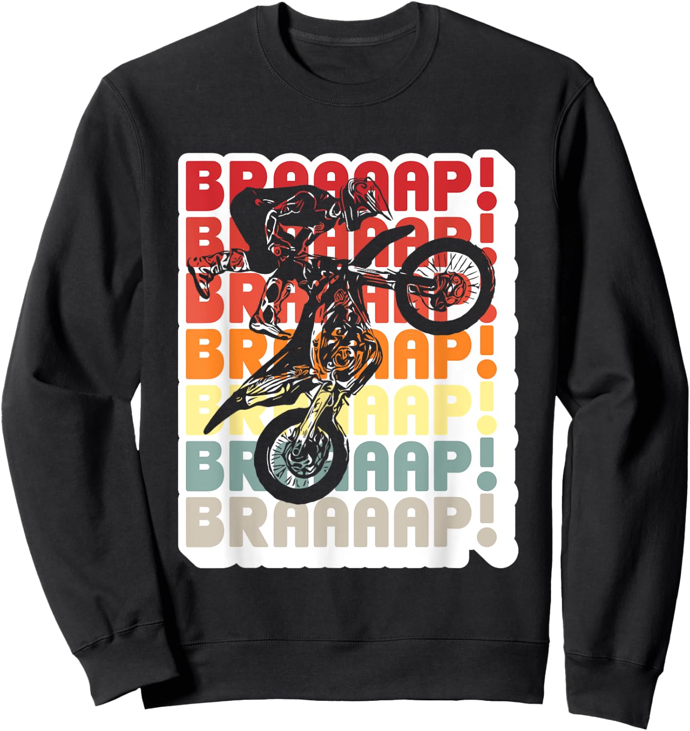 Brraaap Motocross - Dirt Bike Sweatshirt - Sweatshirt | Black