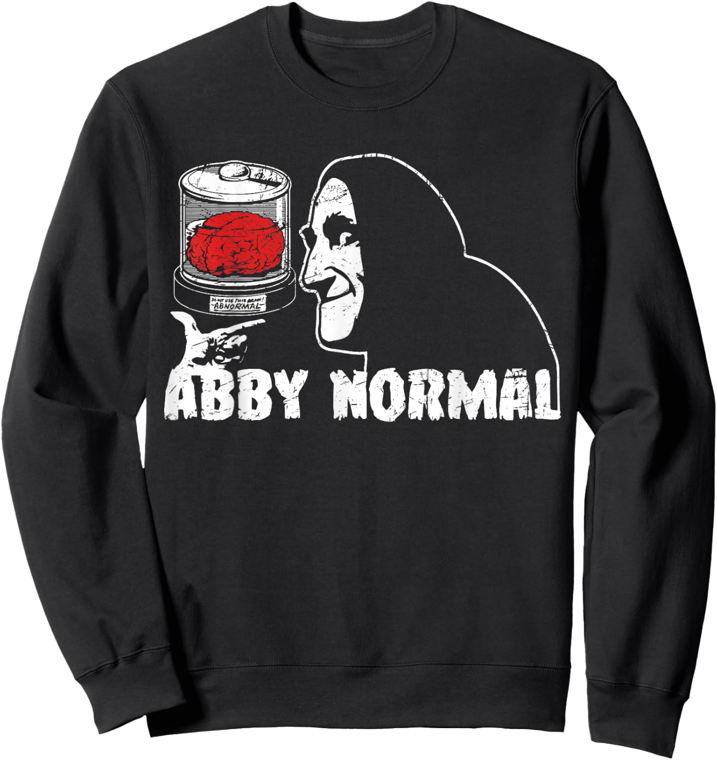 Lovely Monster Cartoon Animal Lovers Halloween Abby Normal Sweatshirt - Sweatshirt | Black