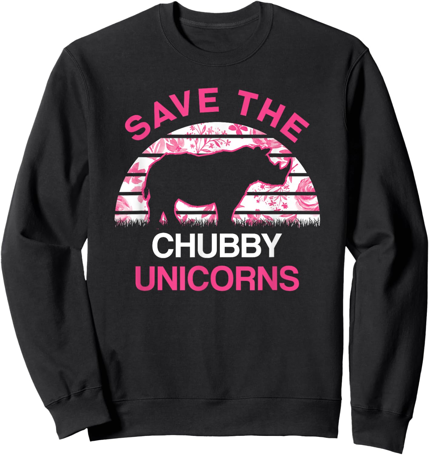 Save The Chubby Unicorns Sweatshirt - Sweatshirt | Black