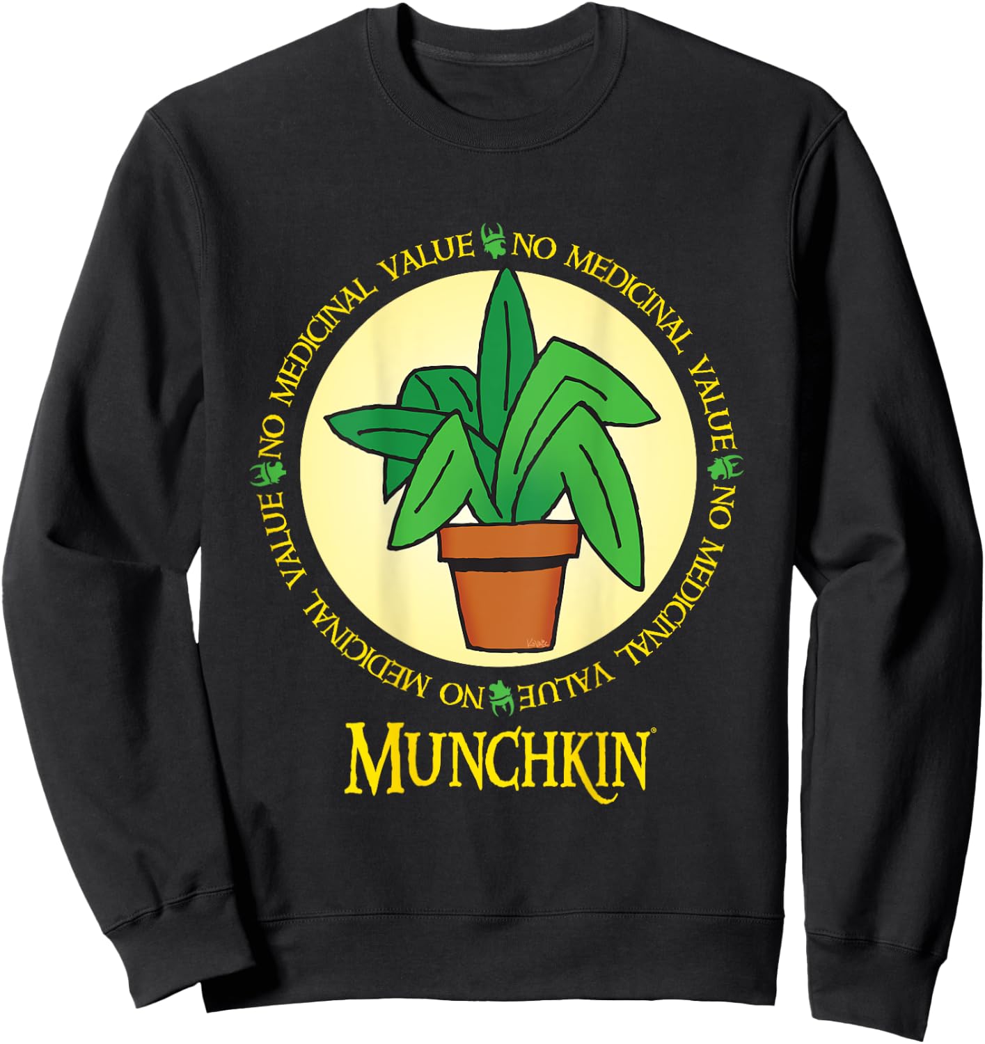 Munchkin Potted Plant Sweatshirt - Sweatshirt | Black