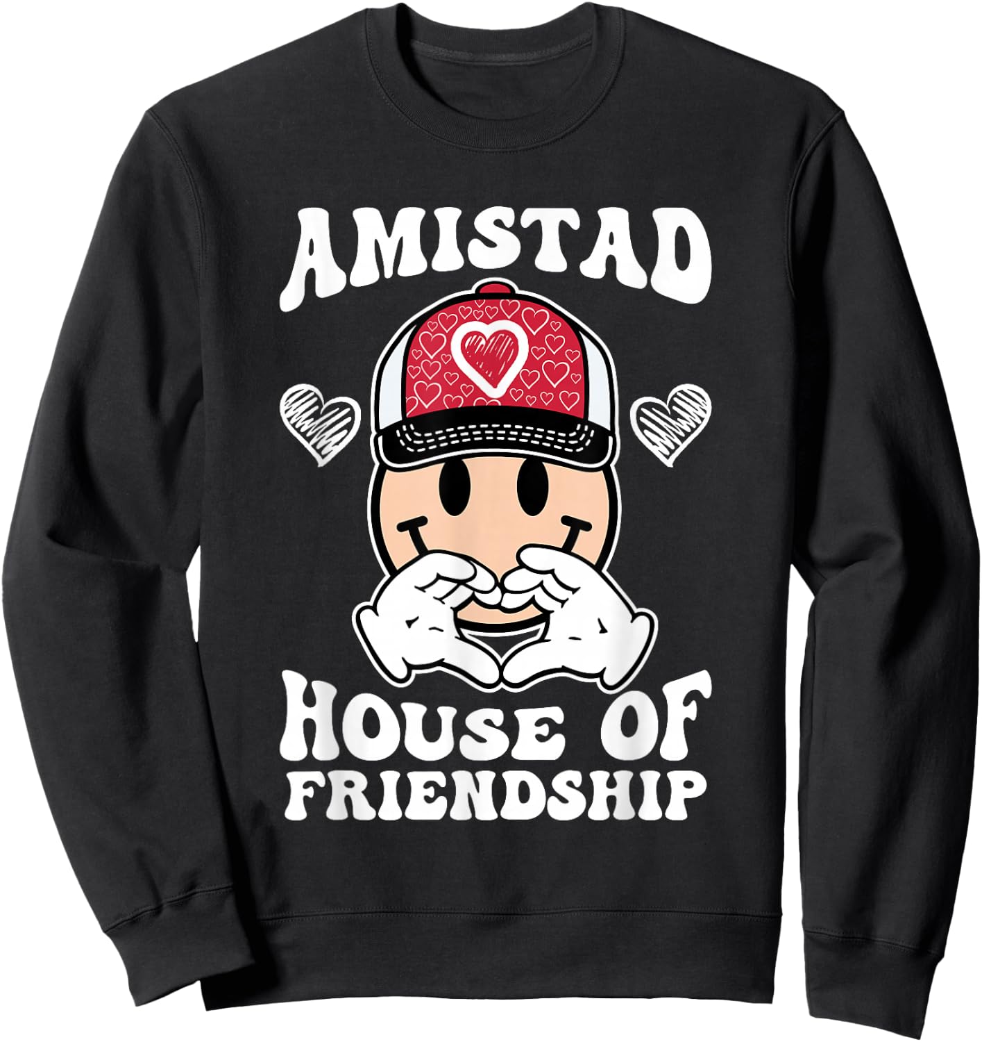 Amistad House Of Friendship Friendly School Spirit Kids Sweatshirt - Sweatshirt | Black