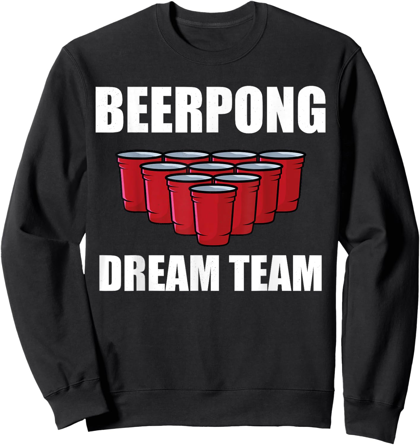 Beerpong Dream Team Beer Pong Jersey Champion Party Beer Pong Sweatshirt - Sweatshirt | Black