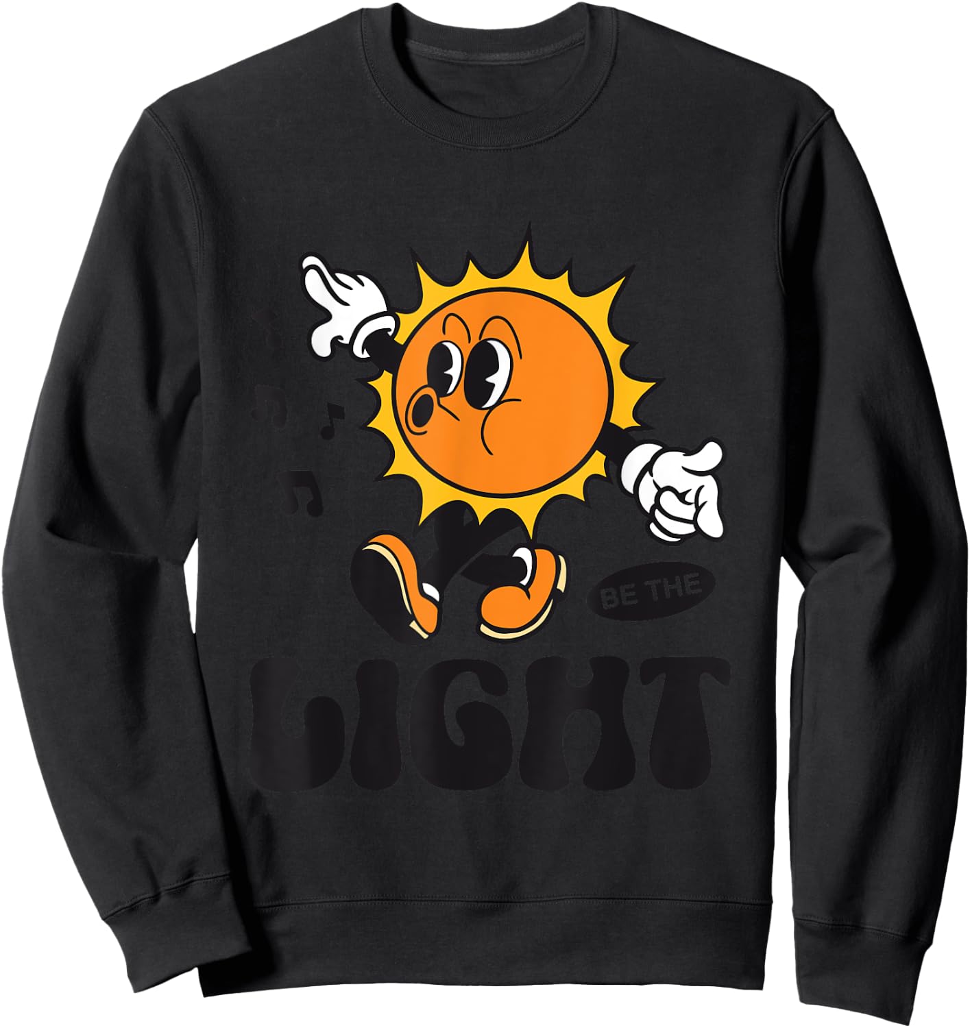 Be The Light Christian Streetwear Aesthetic Retro Faith Sweatshirt - Sweatshirt | Black