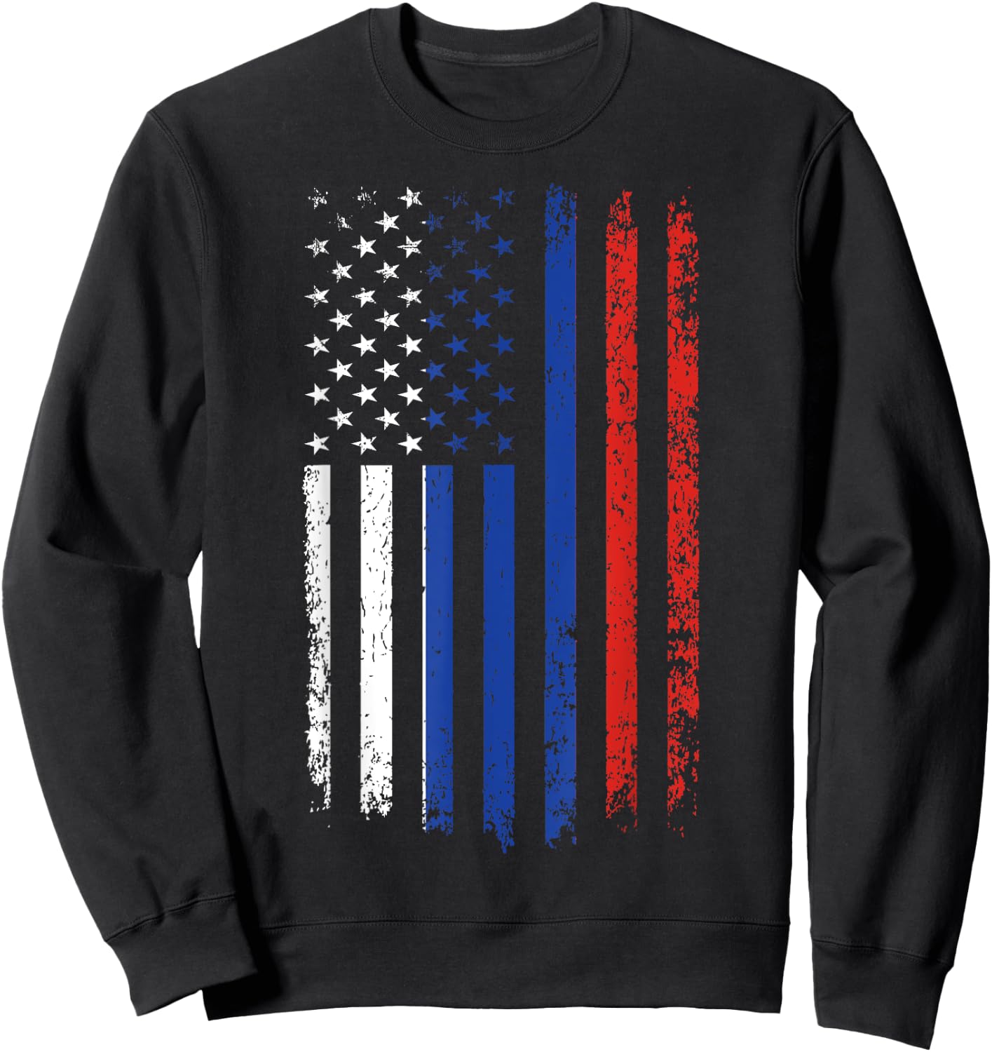 Russian American Flag Russian Roots Russian Federation Sweatshirt - Sweatshirt | Black