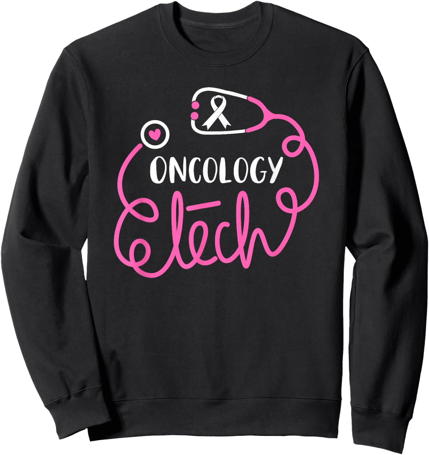 Oncology Tech Cancer Awareness Radiation Oncology technician Sweatshirt - Sweatshirt | Black