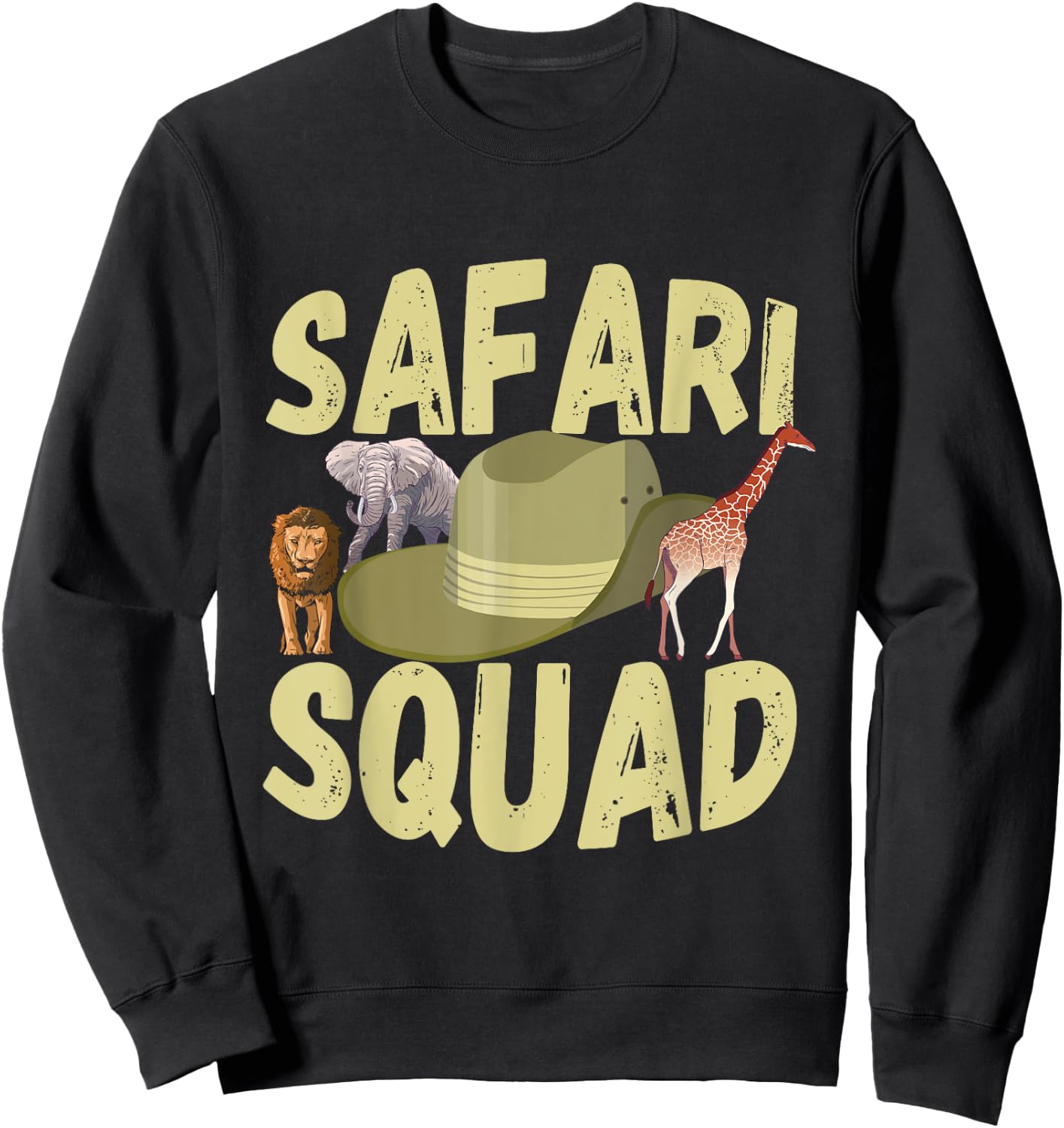 Safari Tour Guide Safari Squad Wildlife Safari Animals Zoo Sweatshirt - Sweatshirt | Black