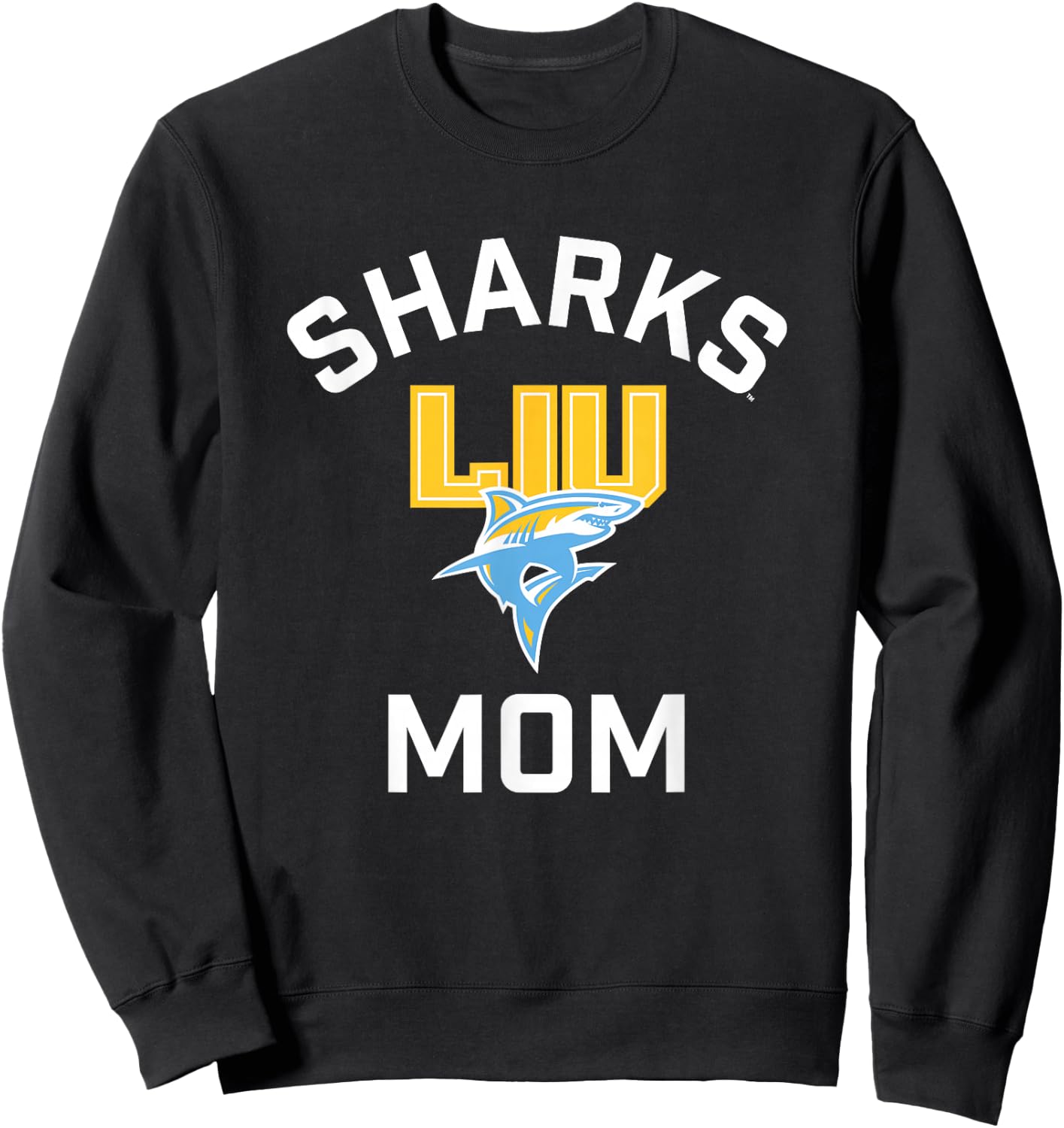 Long Island University LIU Blackbirds Arched Mom Sweatshirt - Sweatshirt | Black