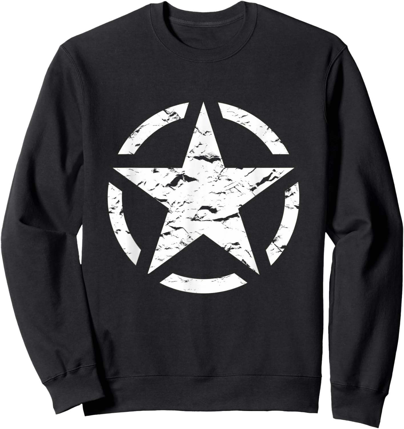 US Vintage Army Star Sweatshirt - Sweatshirt | Black