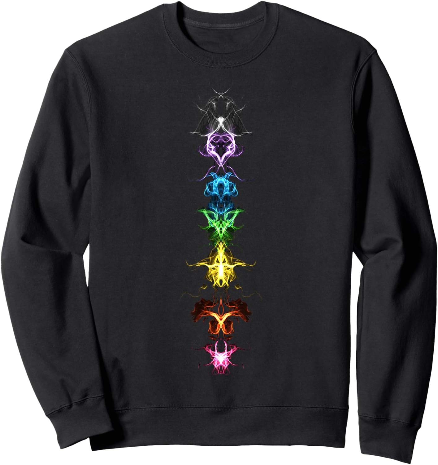 Fractal Chakra Buddhism Yoga Rainbow Symbol Spirituality Sweatshirt - Sweatshirt | Black